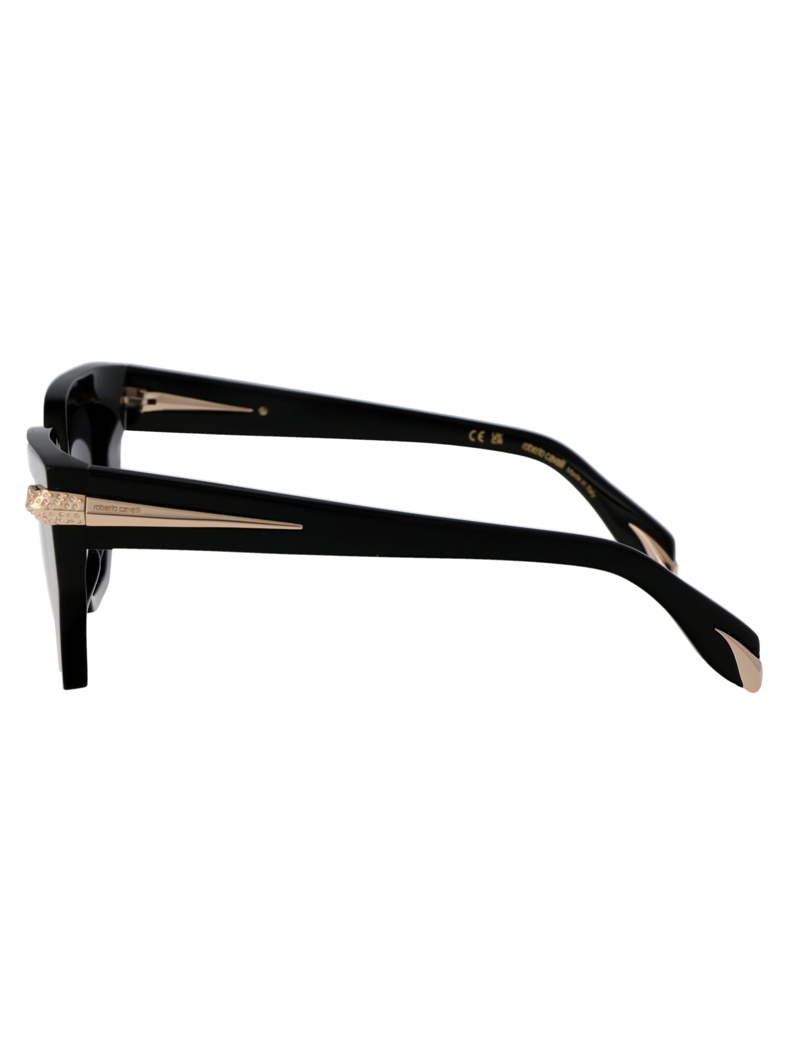 Shop Roberto Cavalli Src001s Sunglasses In 700y Black