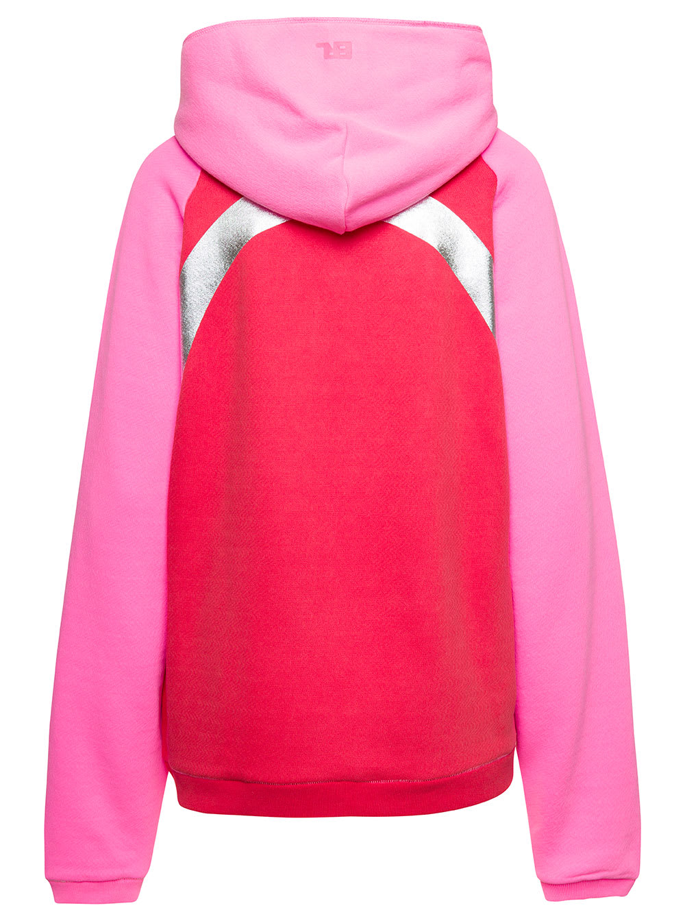 Shop Erl Rainbow Multicolor Oversized Hoodie In Cotton Woman In Pink