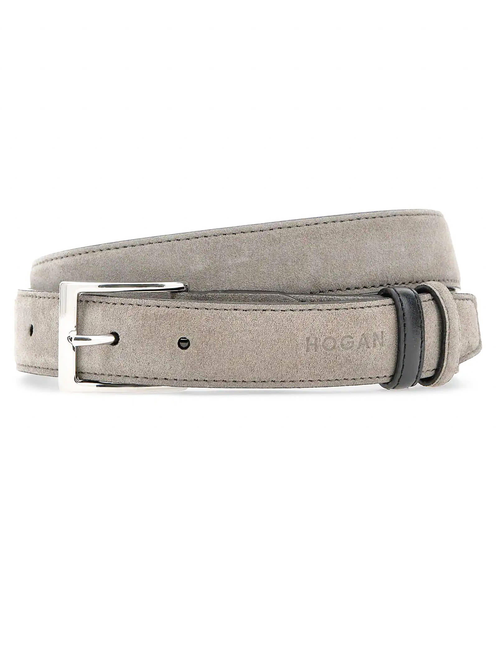 Leather Belt With Embossed Logo