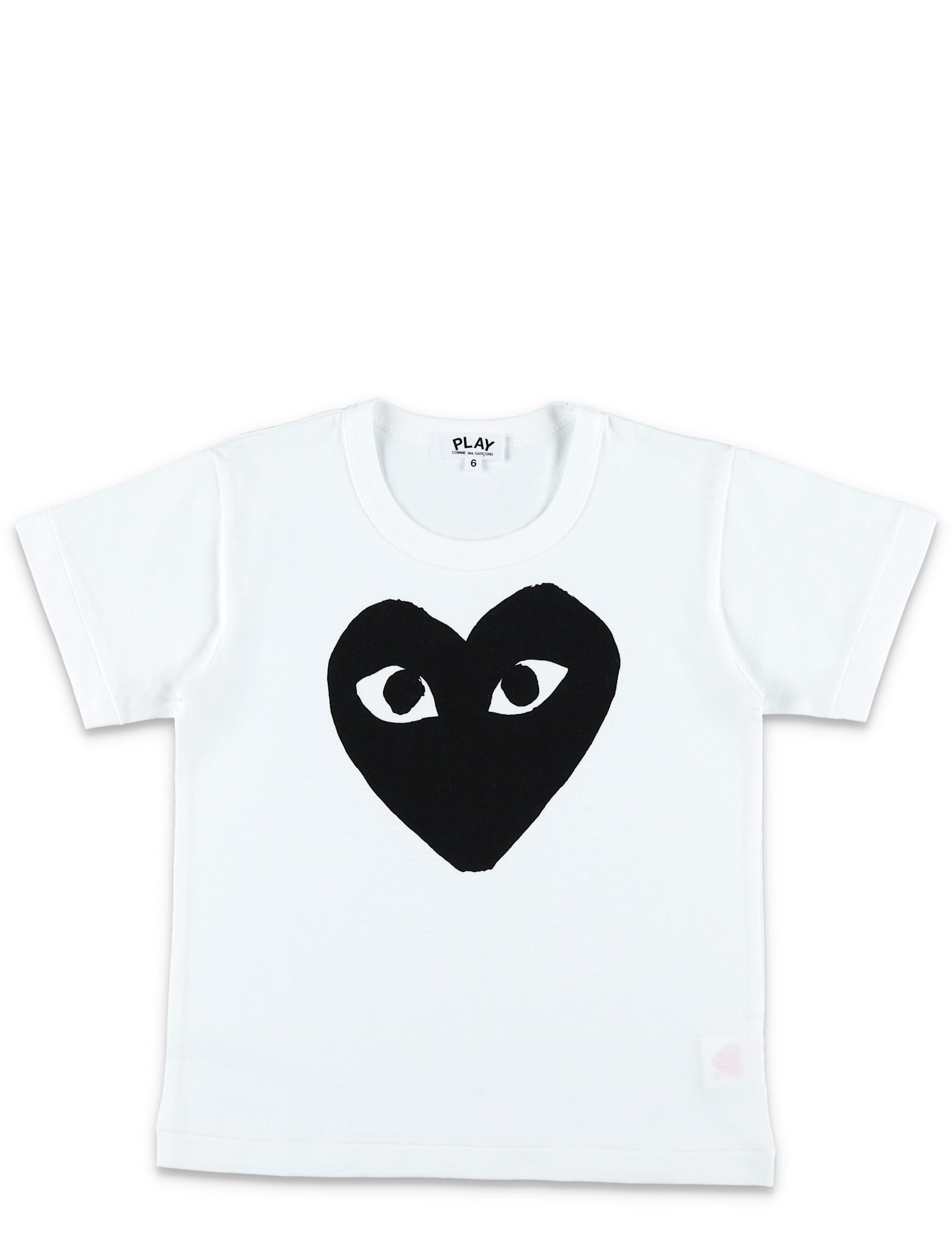 Comme Des Garçons Play Kid - Big Black Heart T-shirt In White