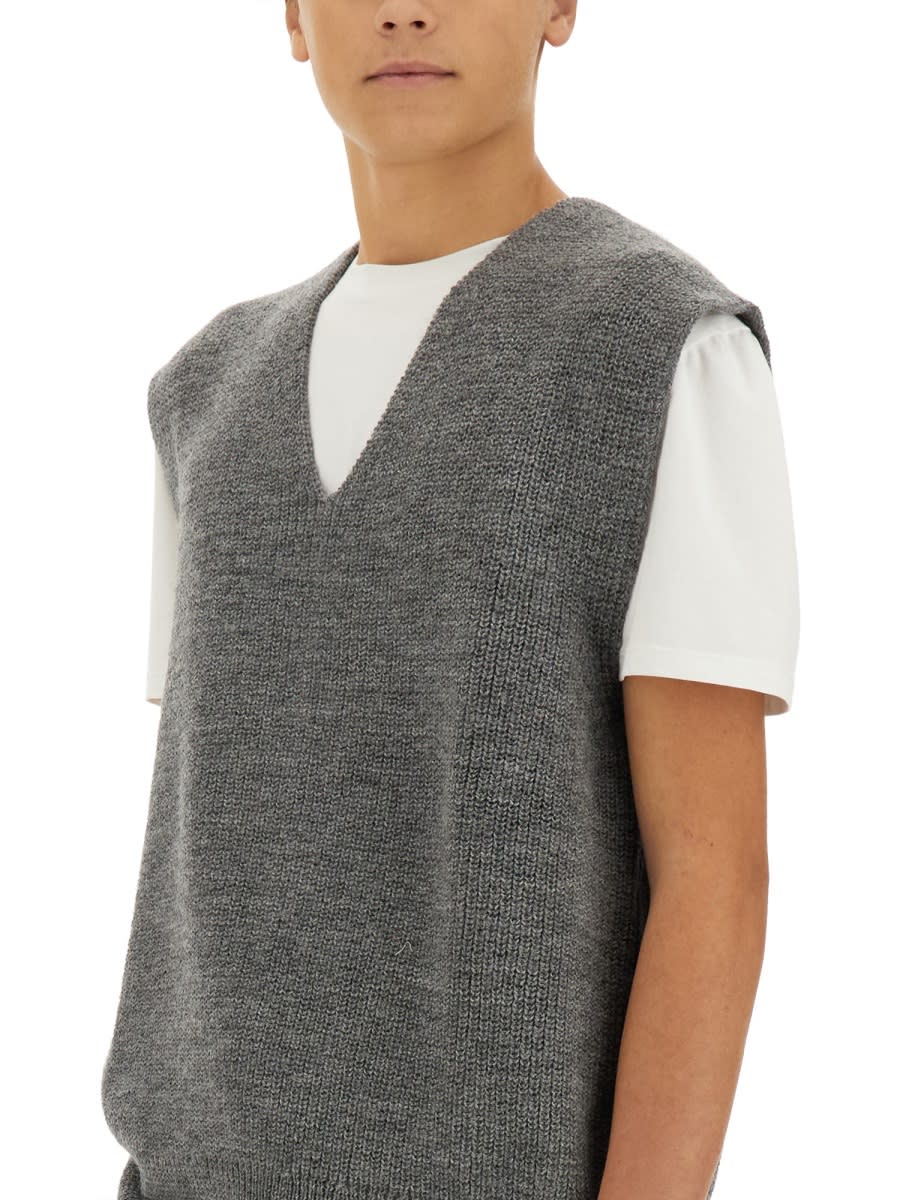 Shop Margaret Howell Wool Vest In Grey