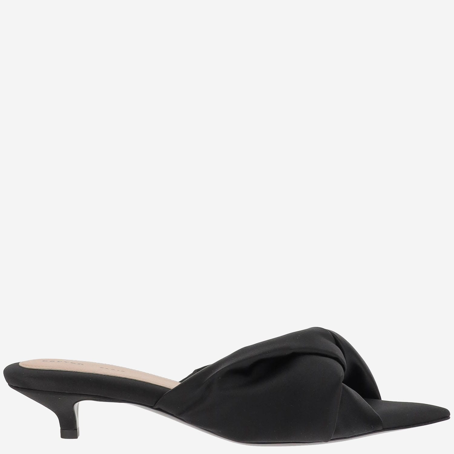 Shop Carven Satin Heeled Sandals In Black
