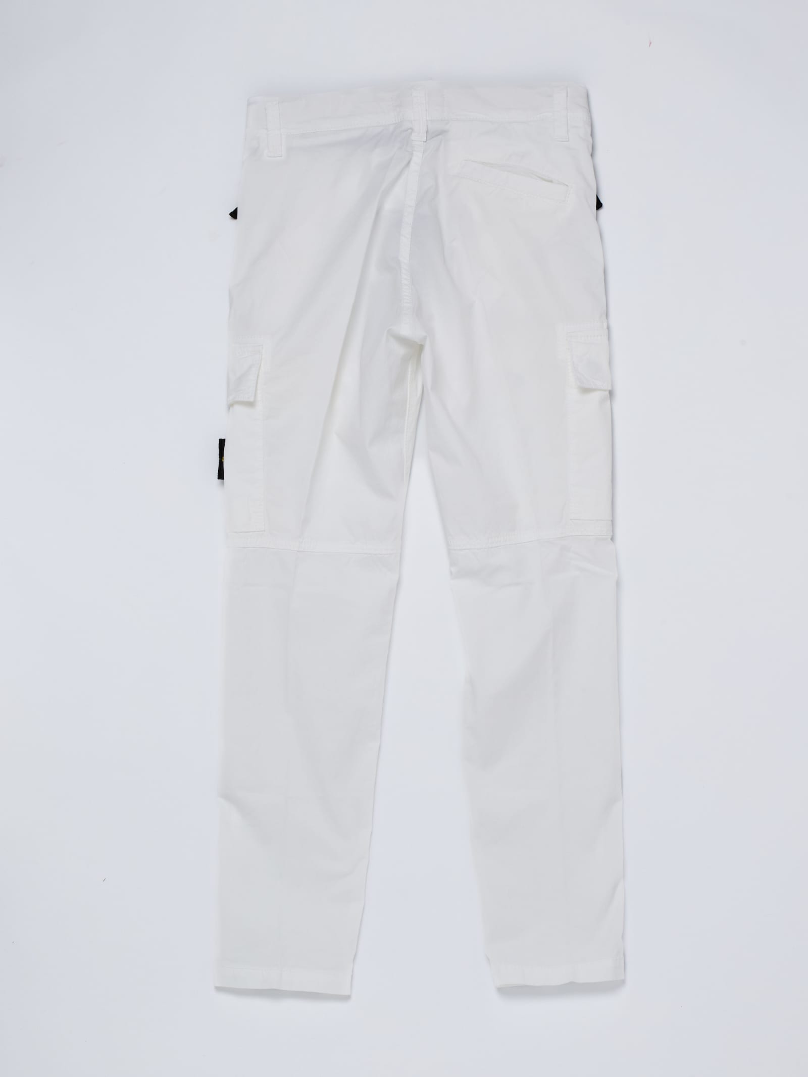 Shop Stone Island Junior Trousers Trousers In Bianco