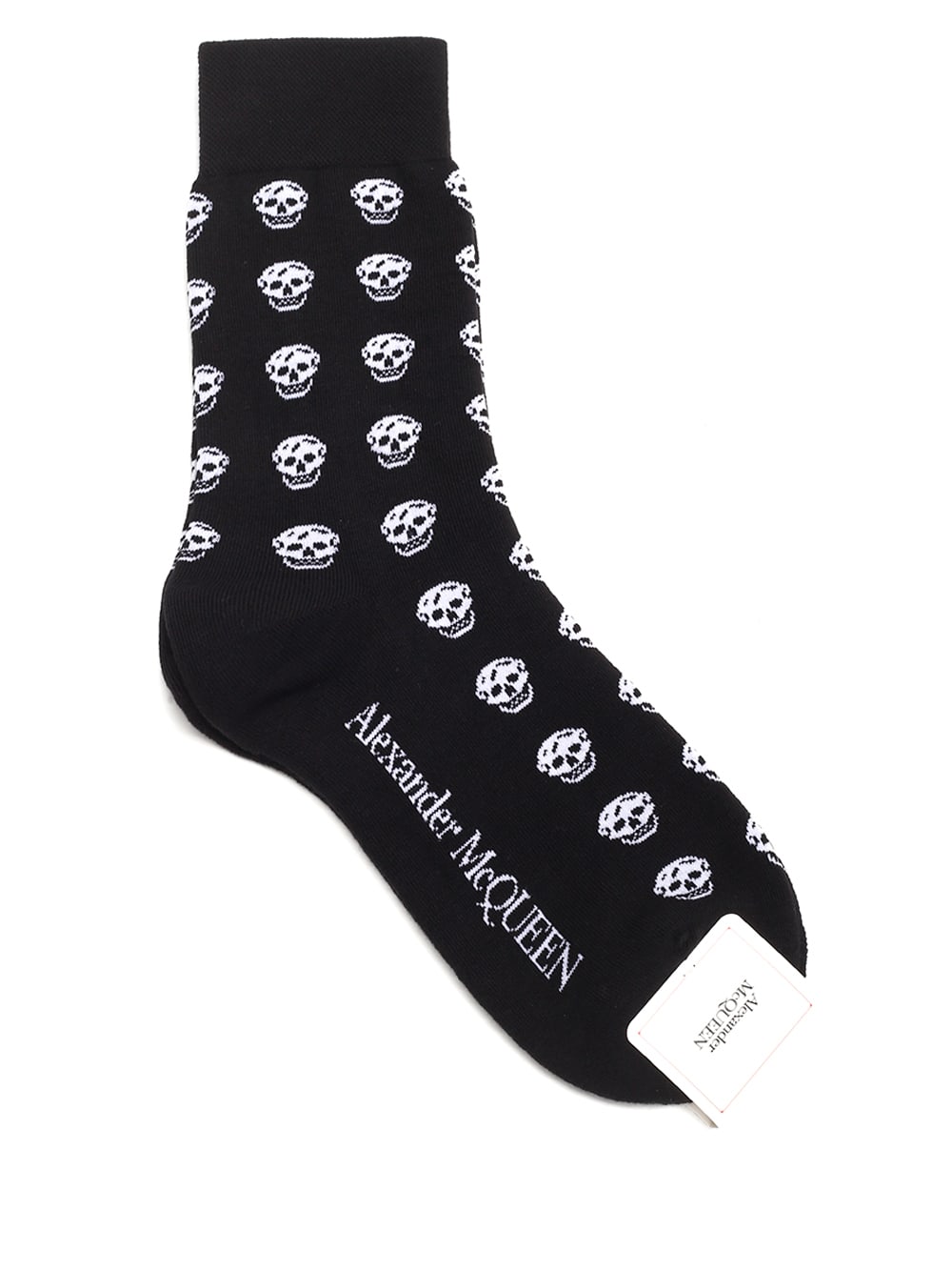 Alexander Mcqueen Skull Socks In Black