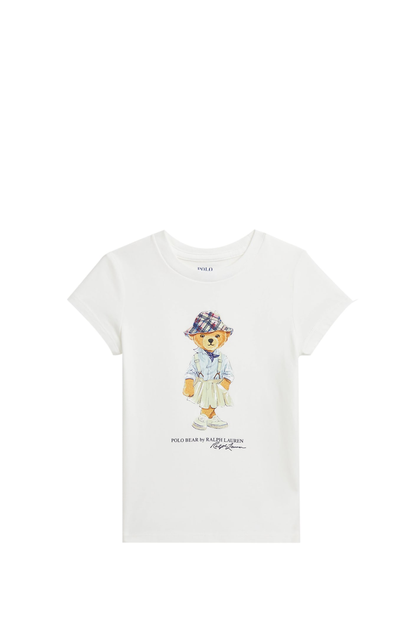 Shop Ralph Lauren Bear Polo T-shirt In Cotton Jersey In White