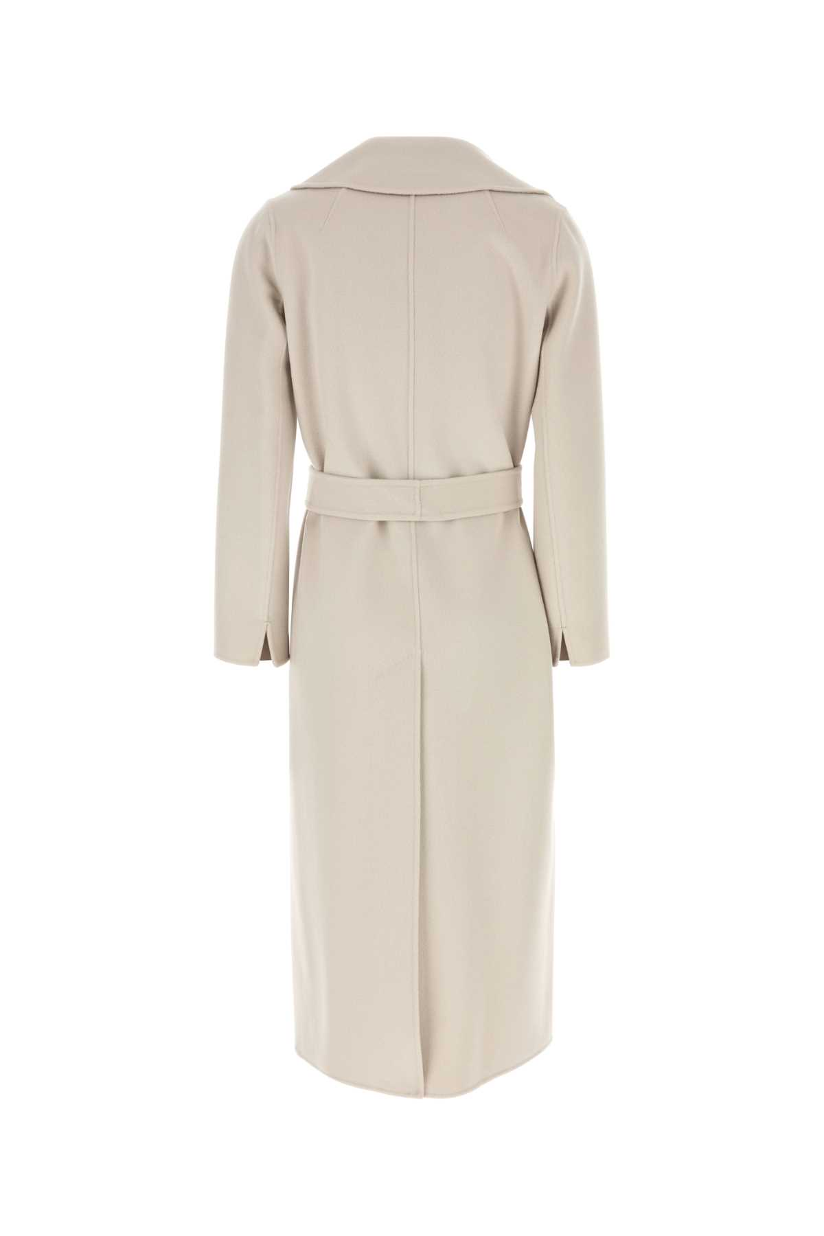 Shop 's Max Mara Chalk Wool Poldo Coat In Ghiaccio