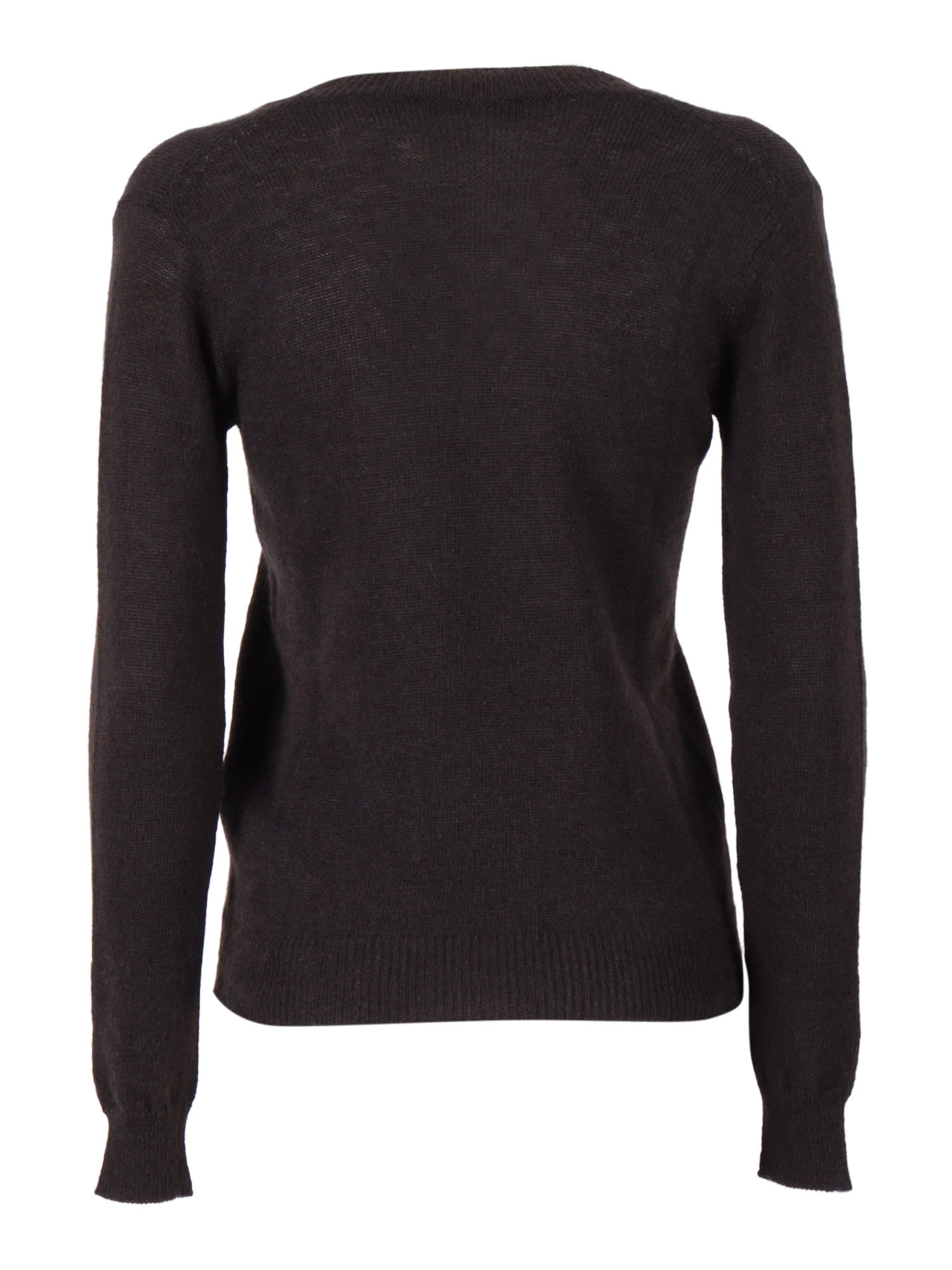 Weekend Max Mara Brunate1234 V-neck Sweater In Brown