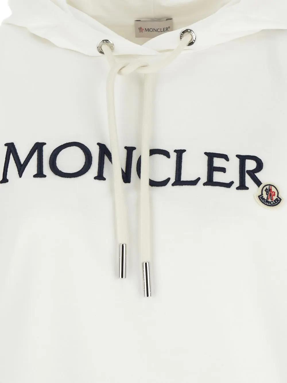 Shop Moncler Cotton Sweatshirt In White