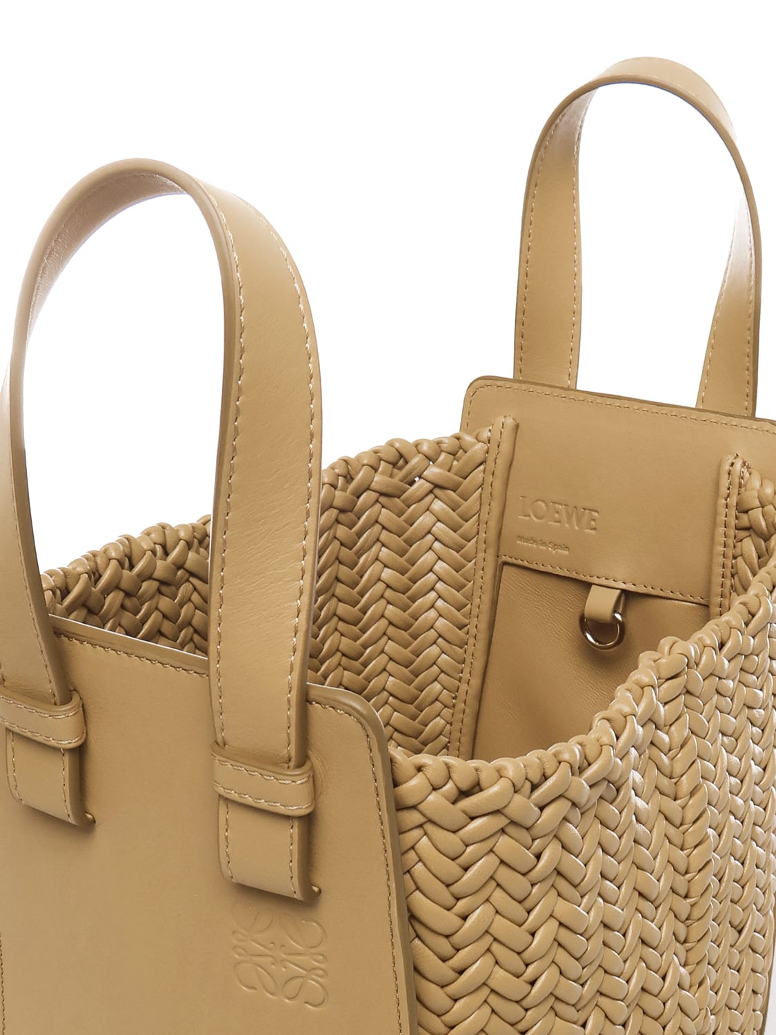 Shop Loewe Hammock Bag In Calfskin In Sahara