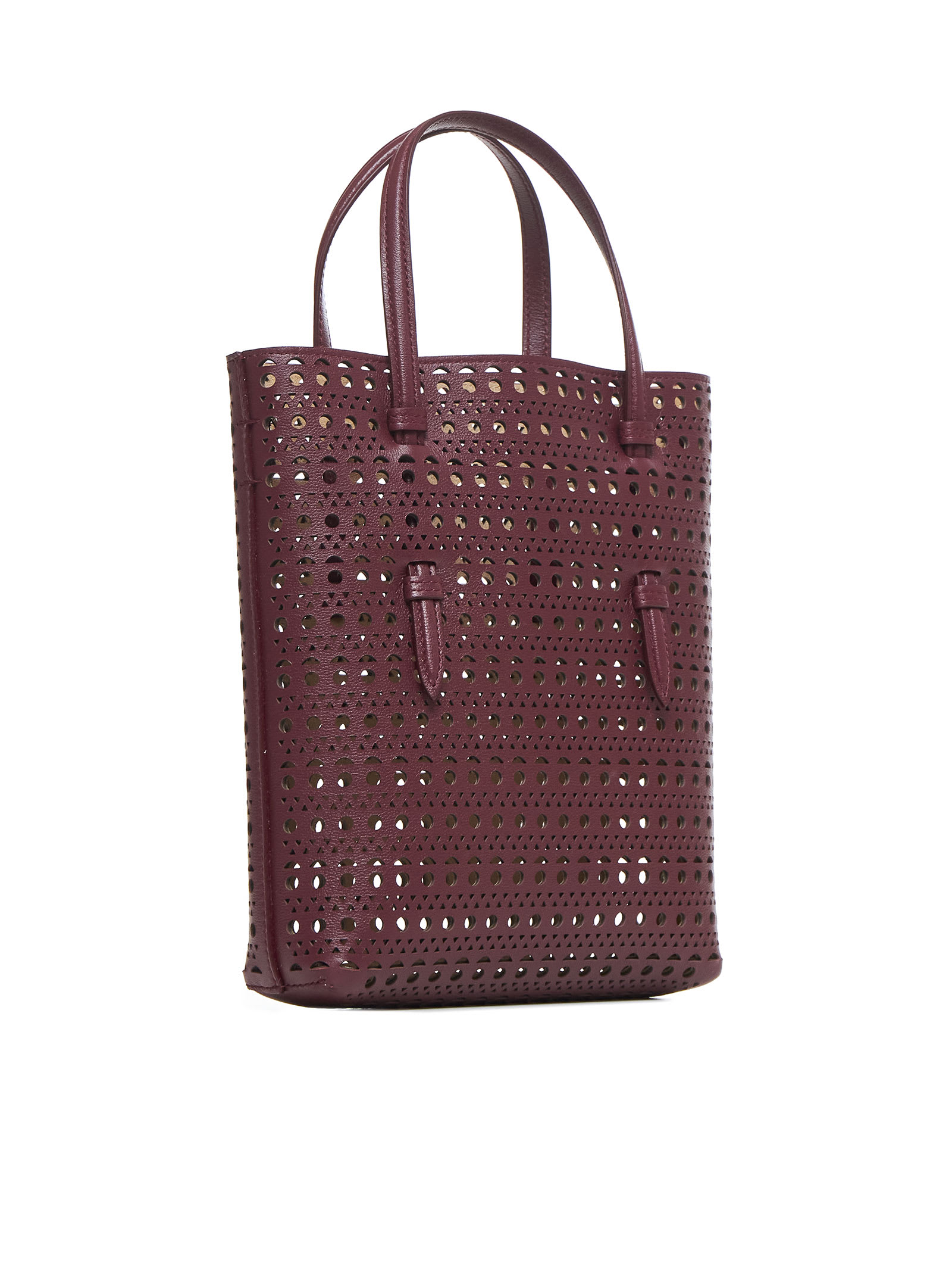 Shop Alaïa Tote In Rouge Grenat