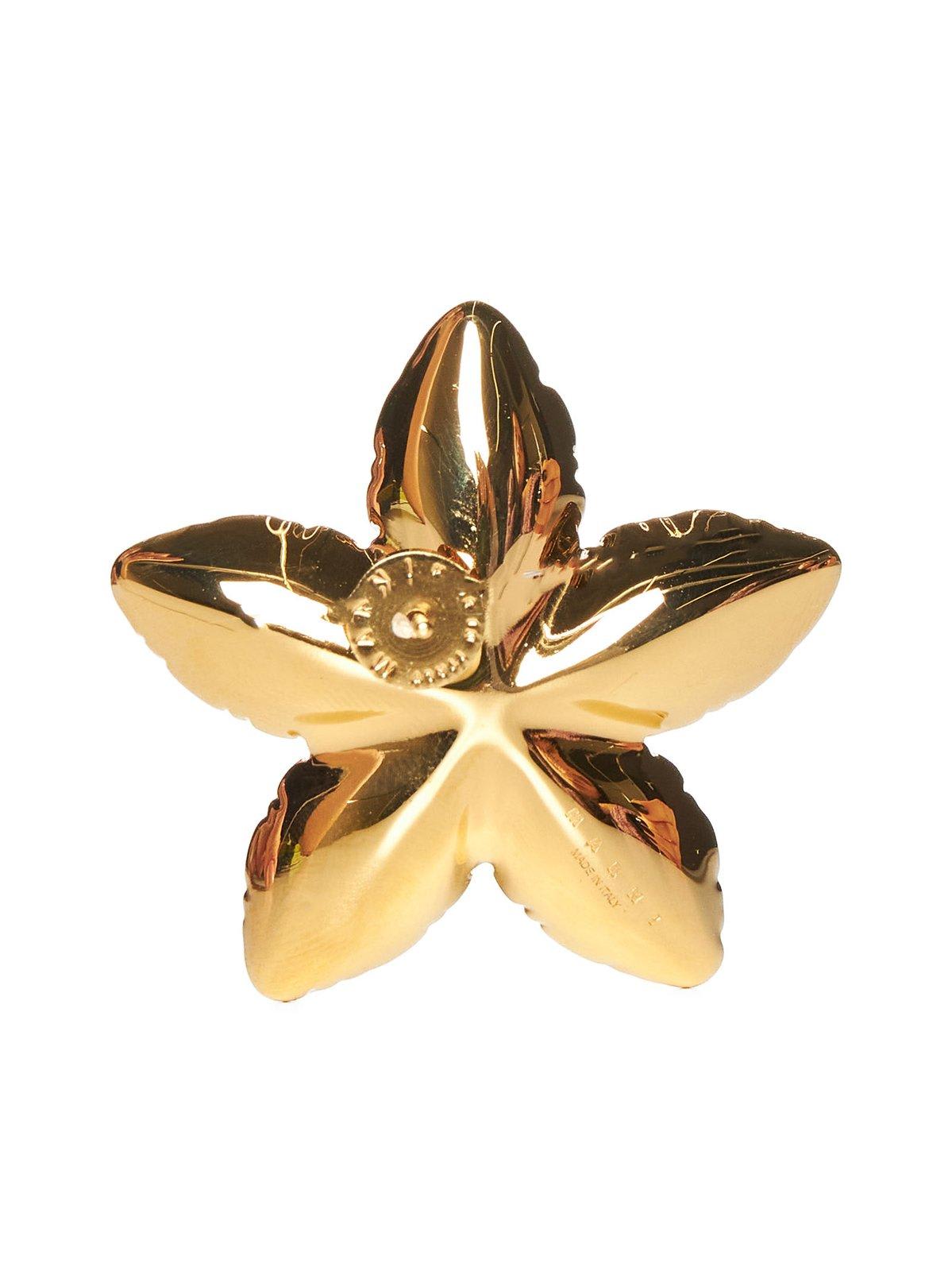 Shop Marni Flower Shaped Earrings In Gold