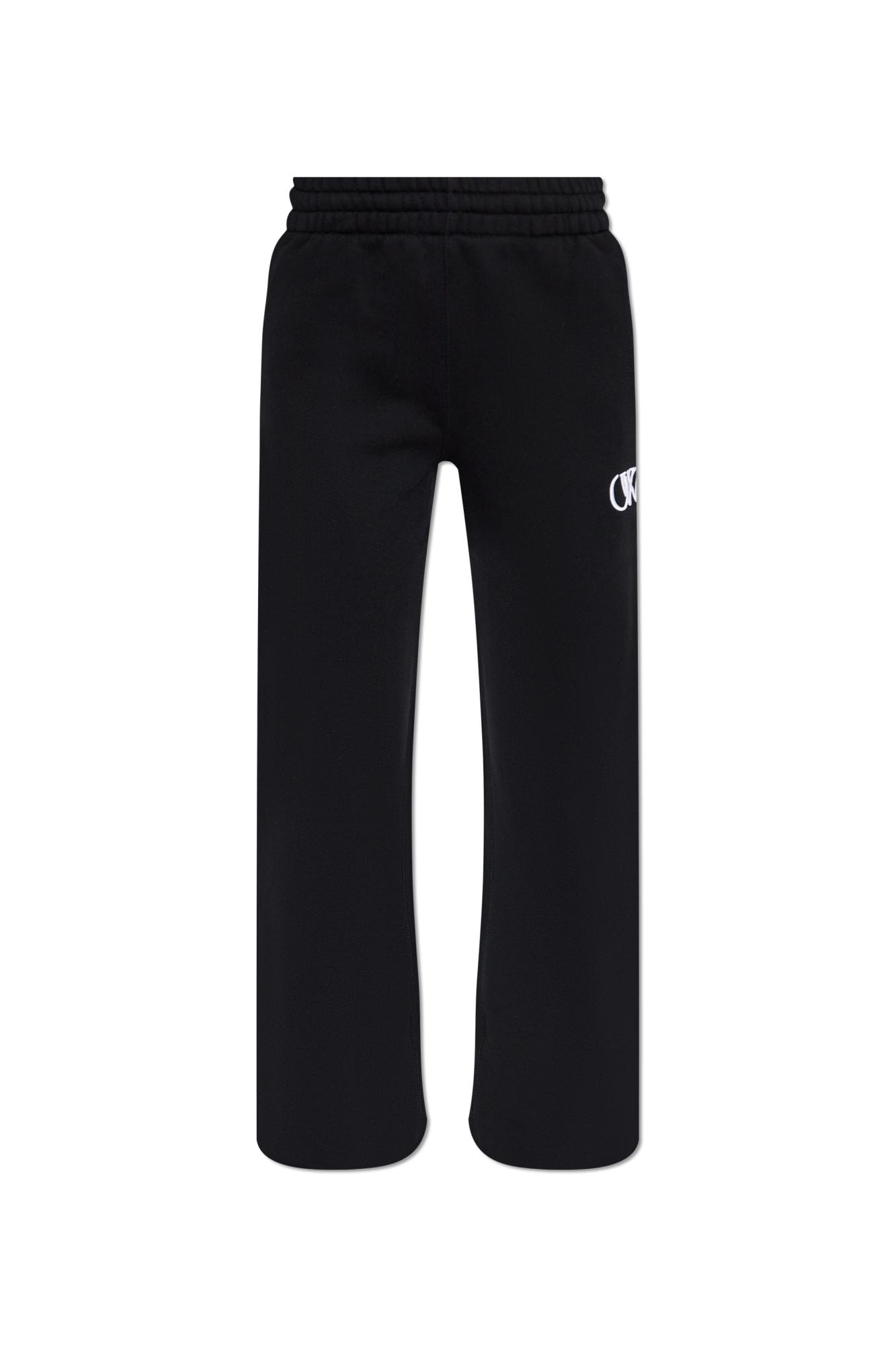 Shop Off-white Sweatpants In White/black