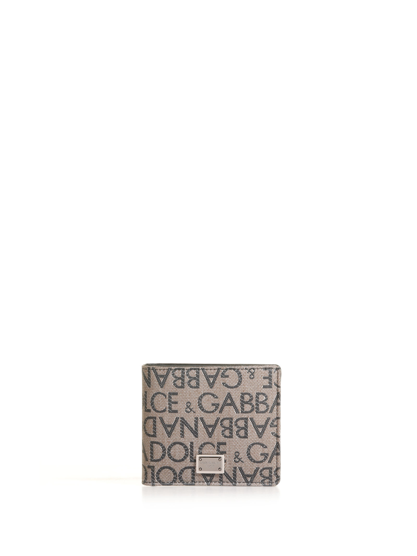 Dolce & Gabbana Jacquard Wallet In Nero Marrone