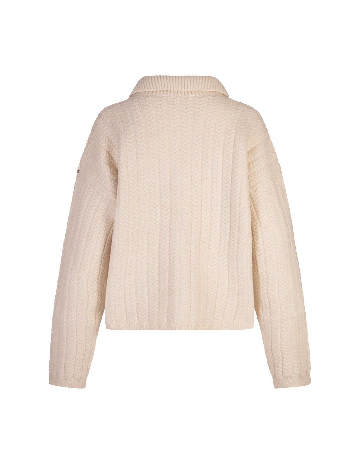 Sportmax Buttoned Long-sleeved Cardigan In White