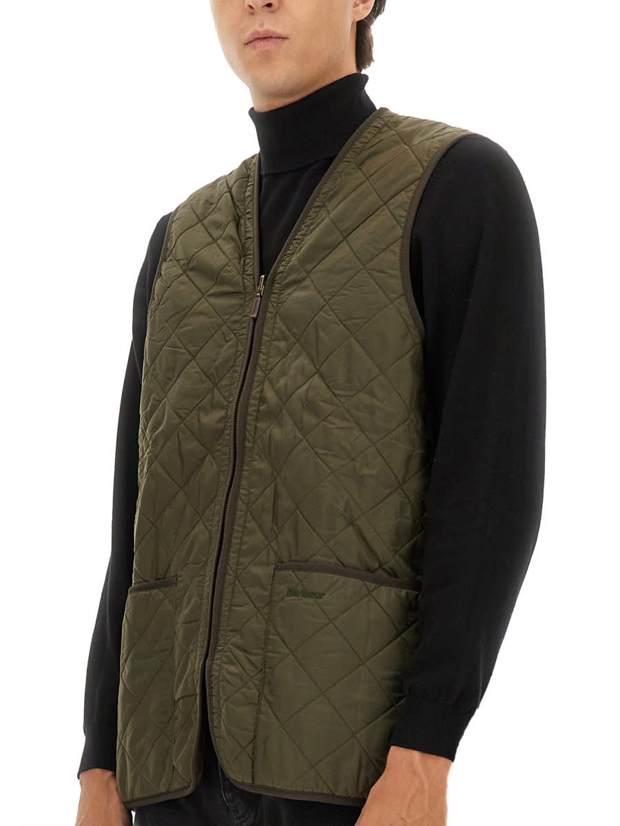 Barbour Polarquilt Reversible Vest In Green