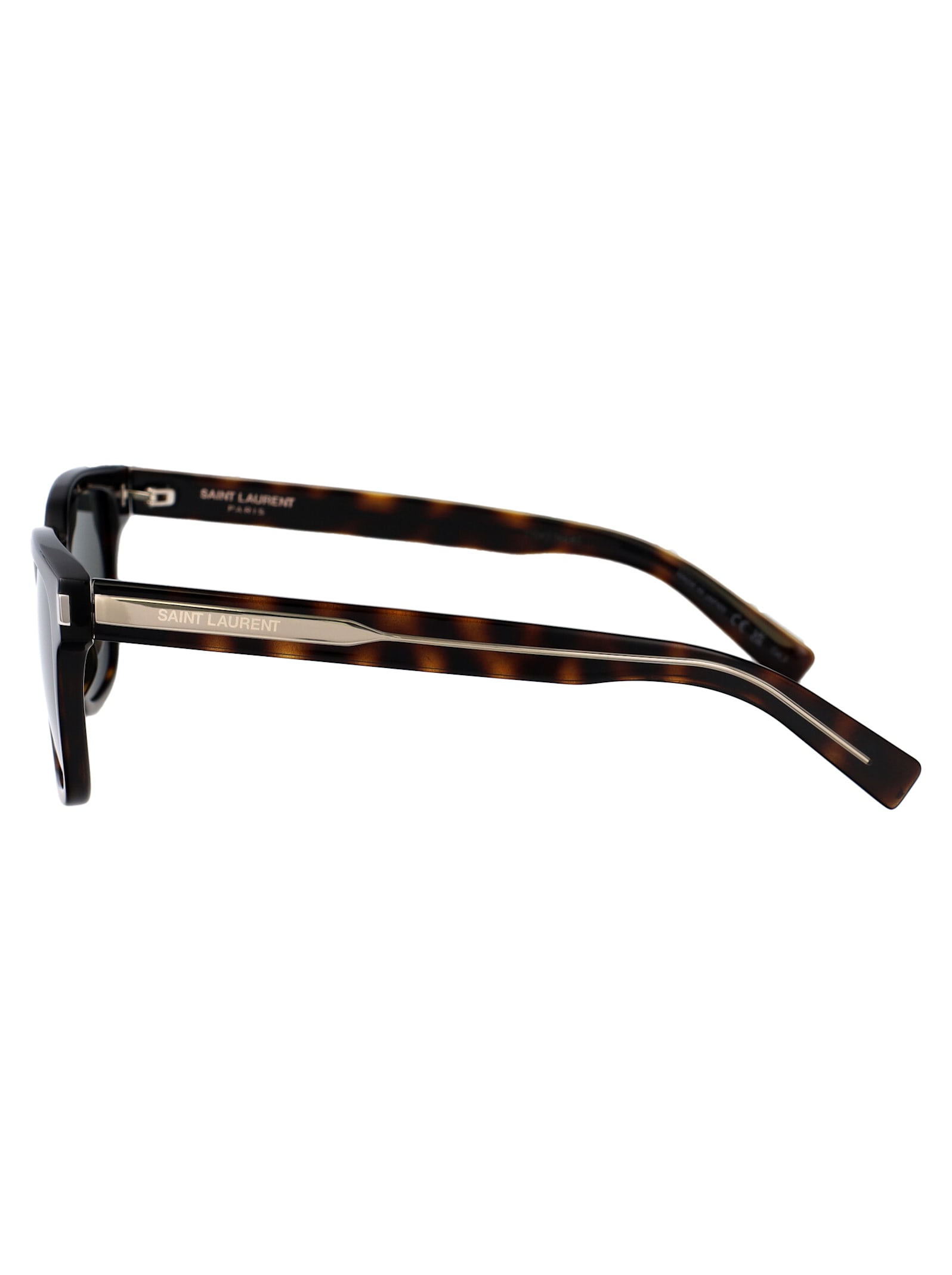 Saint Laurent Sl 711 Sunglasses In Havana-crystal-grey