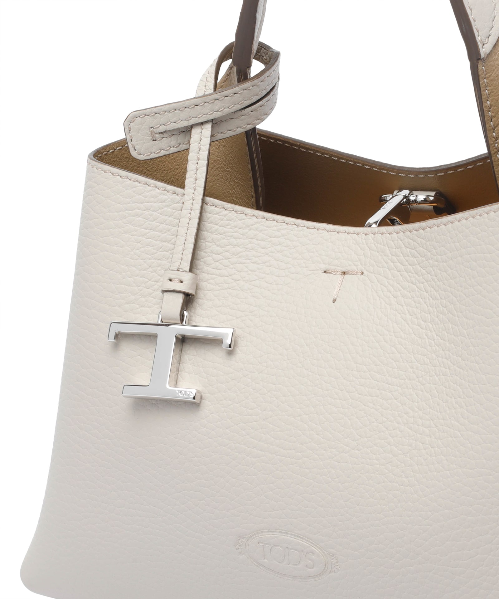 Tod's Micro Leather Handbag In Gray