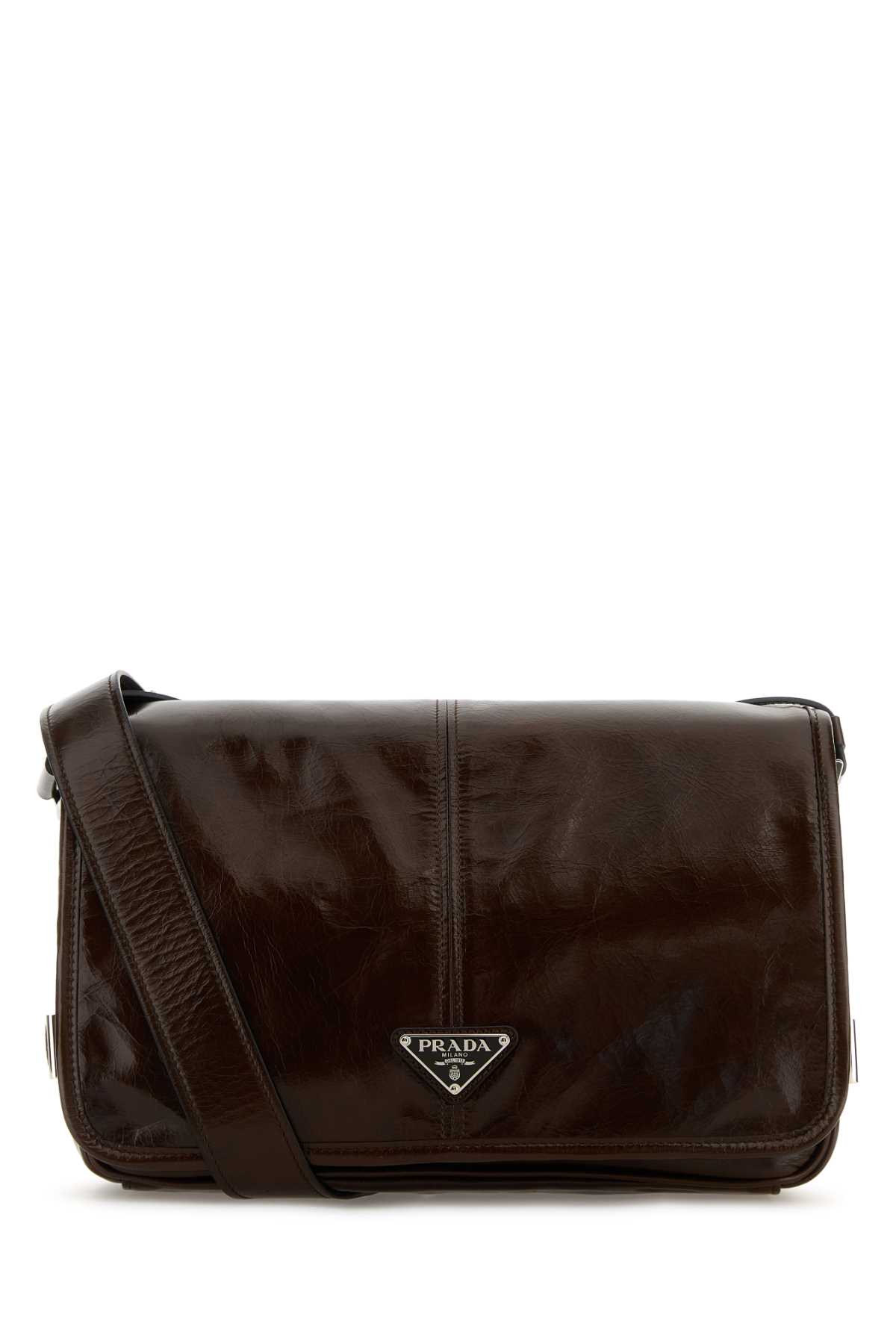 Prada Chocolate Leather Crossbody Bag
