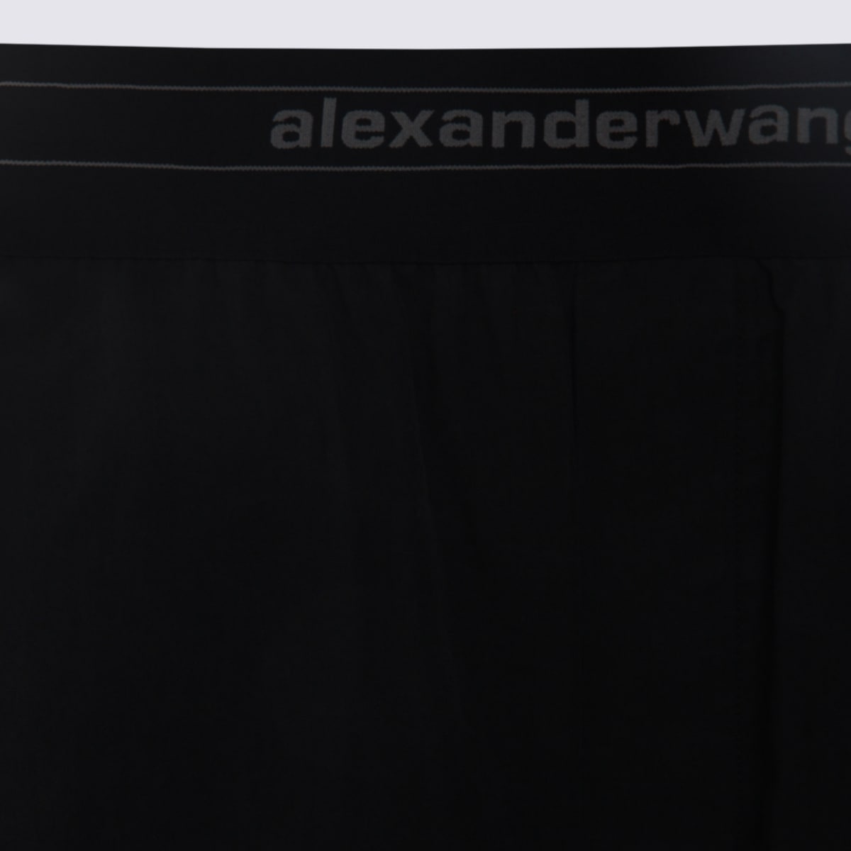 Alexander Wang Black Cotton Logo Pants In Black