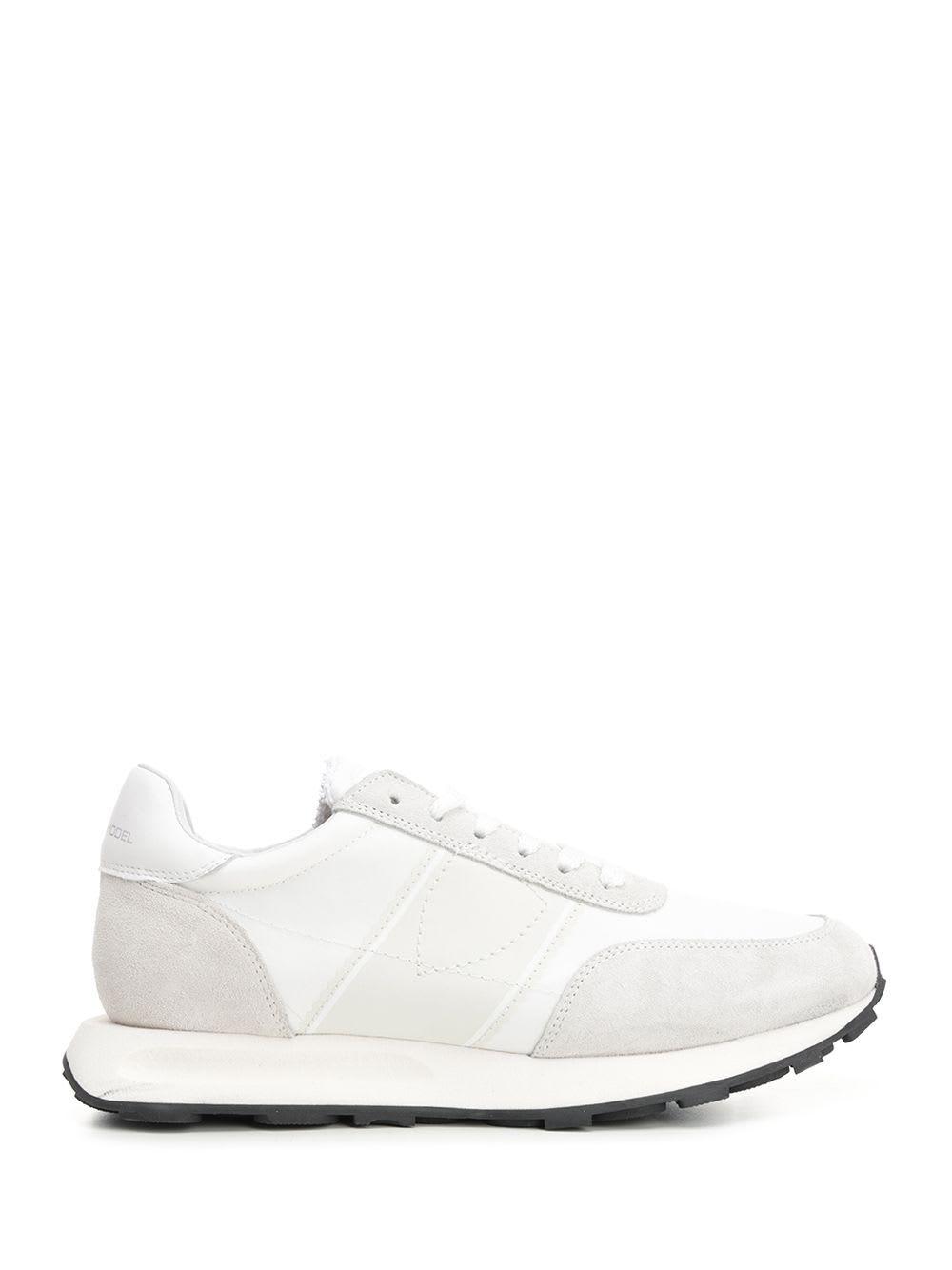 Philippe Model Tour Low Sneakers In White Suede And Fabric In White