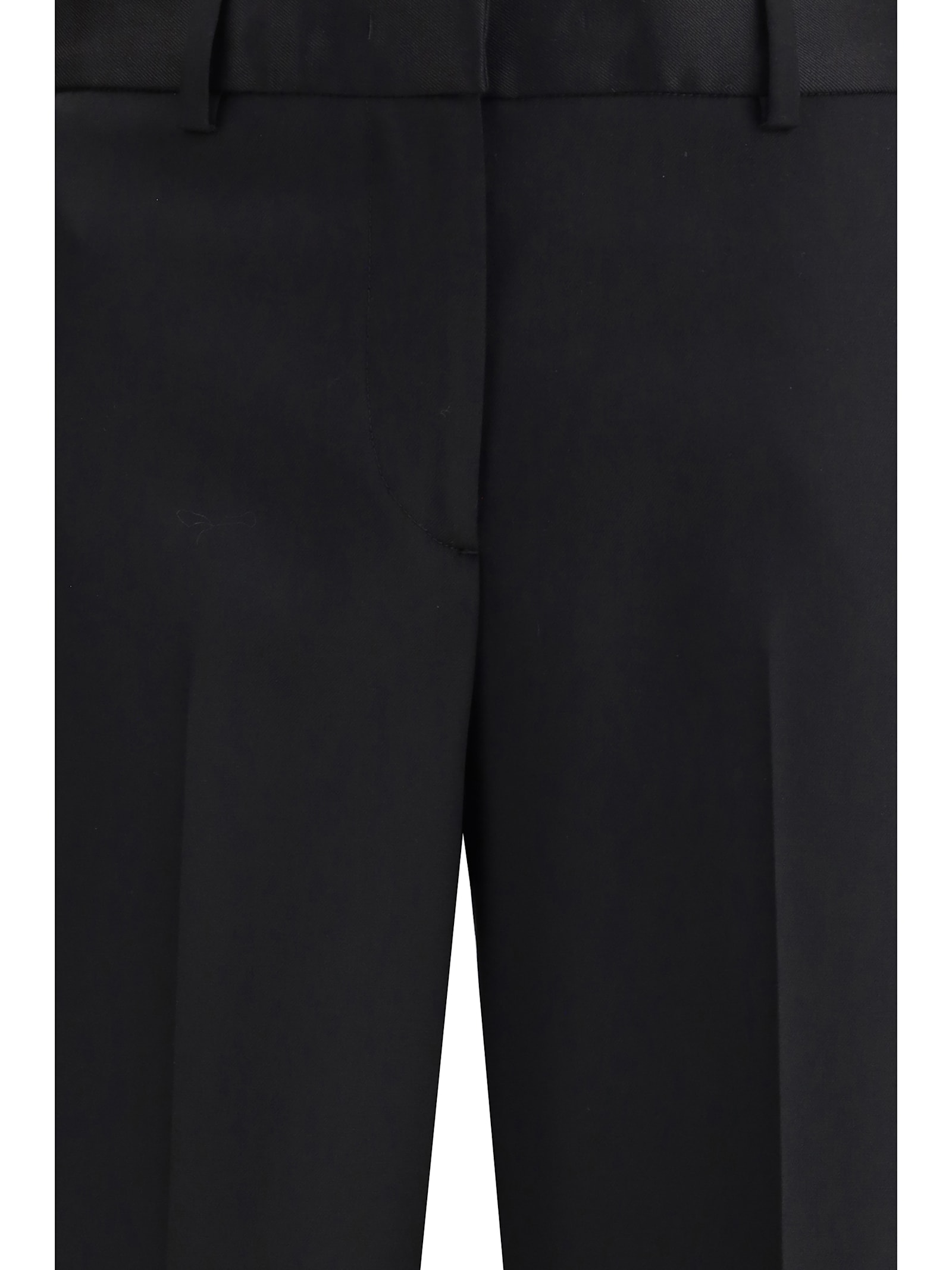Lardini Wool Straight-leg Trousers In Black