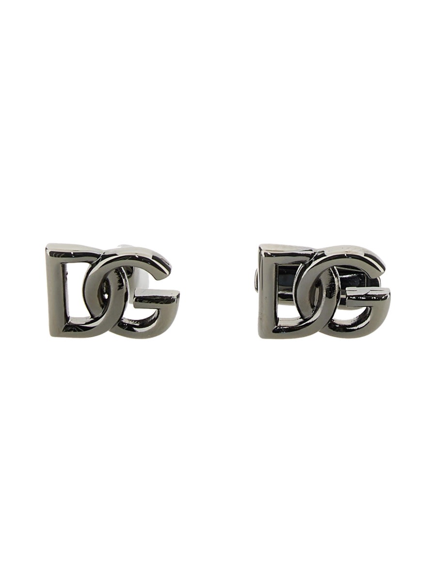 Dolce & Gabbana Monogram Logo Cufflinks Polished Finish