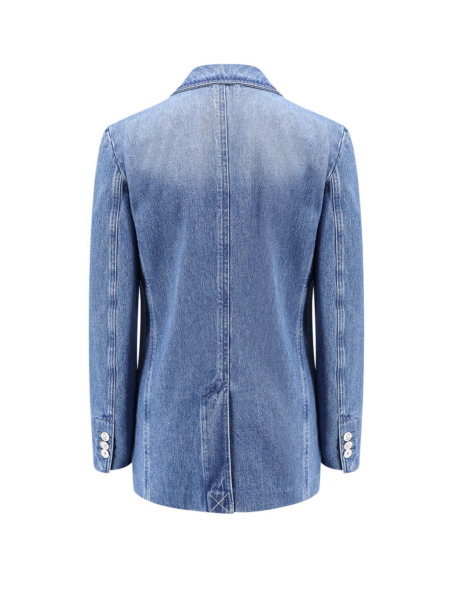 Shop Versace Blazer In Blue