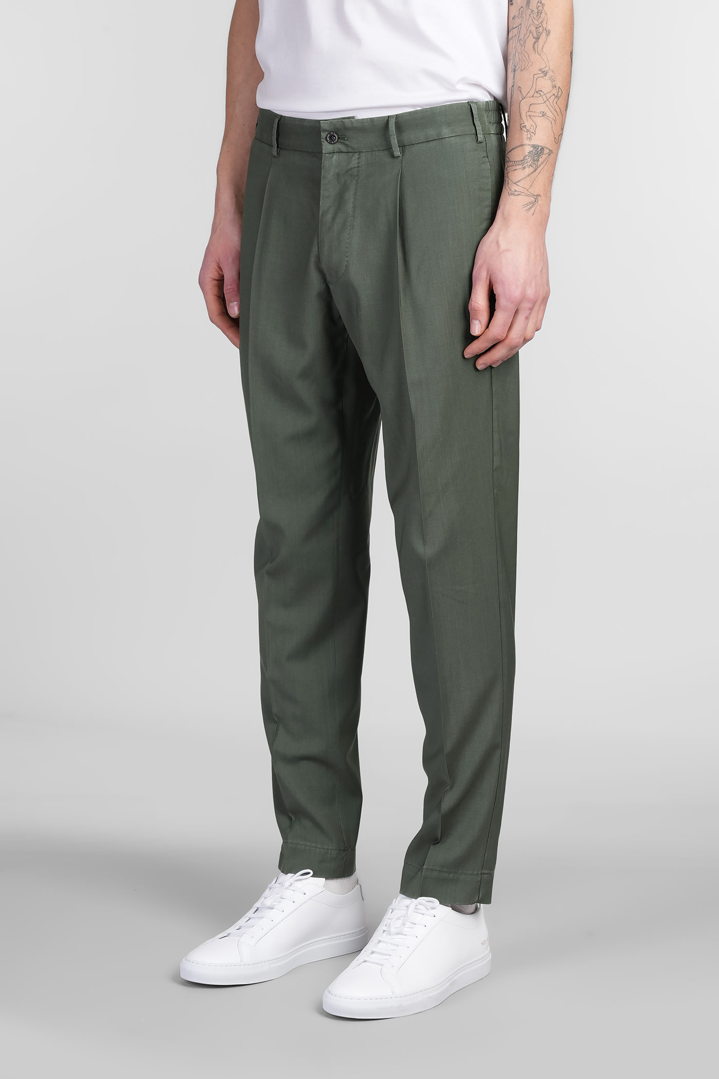 Santaniello Irno Evo Pants In Green Wool In Green