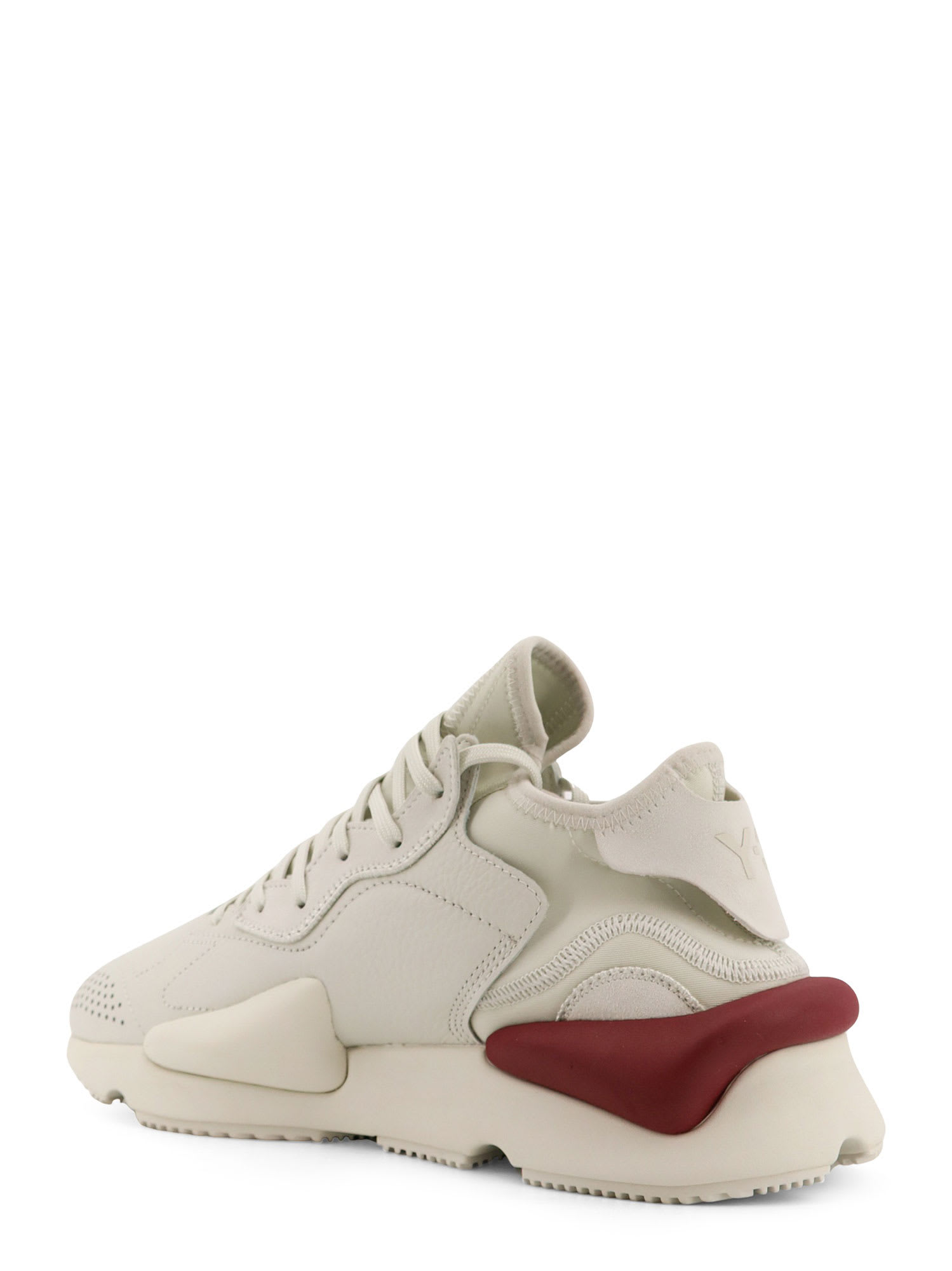 Y-3 Sculpted Rubber Sole Sneakers With Lace-up Fastening In Gray