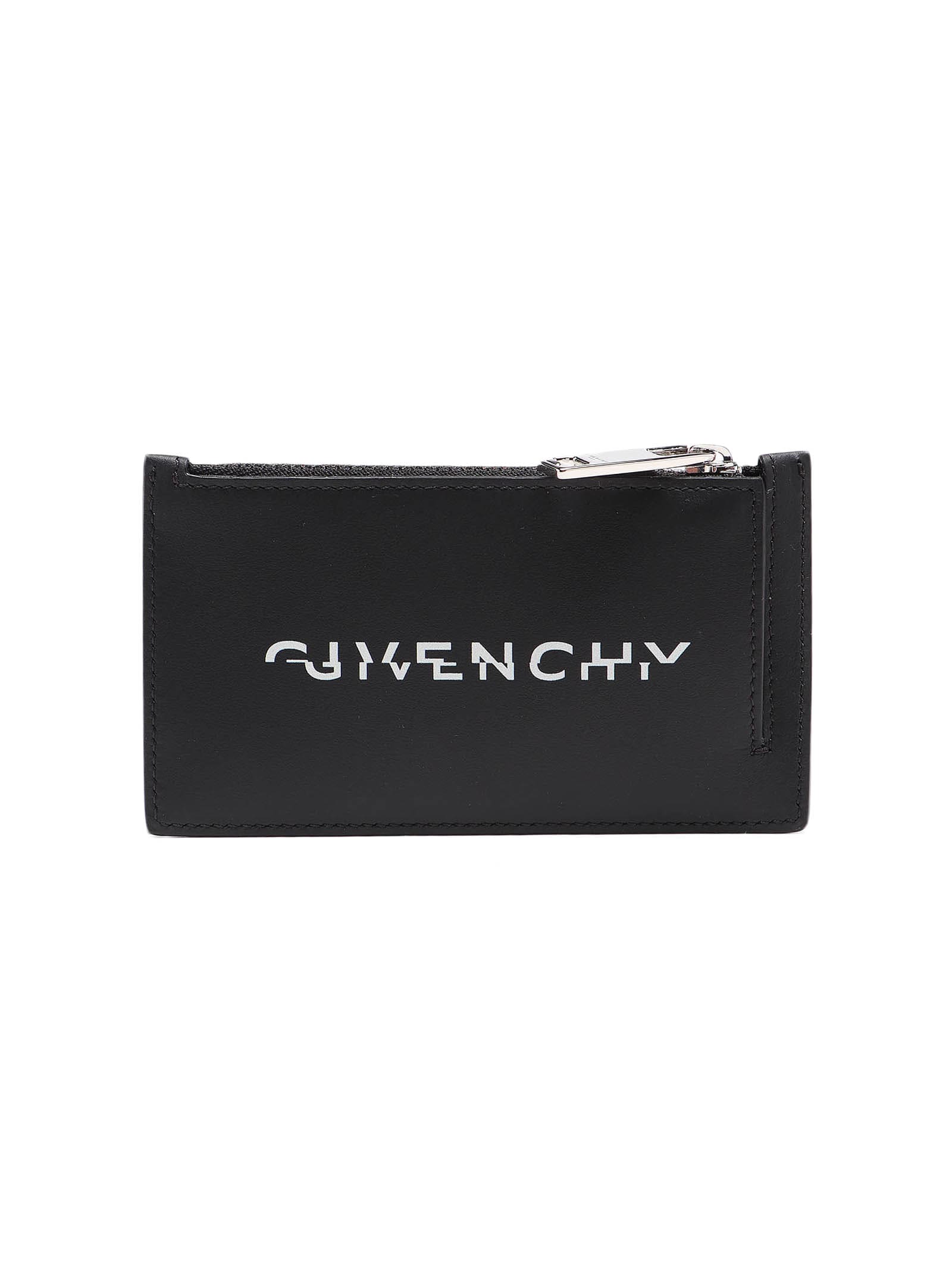 Givenchy Zipped Card Holder In Black/white