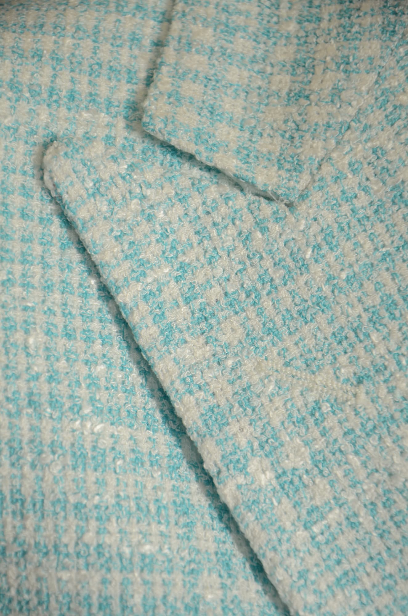 Tagliatore Double-breasted Tweed Blazer In Light Blue