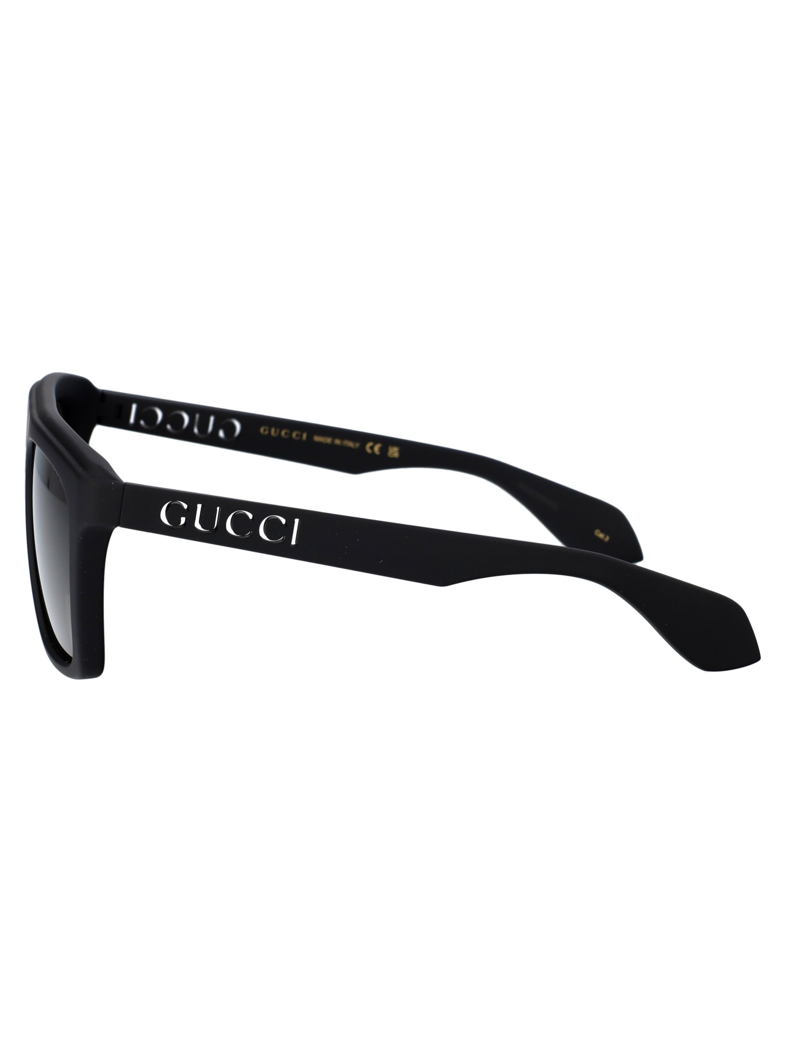 Gucci Shield Frame Sunglasses In Black
