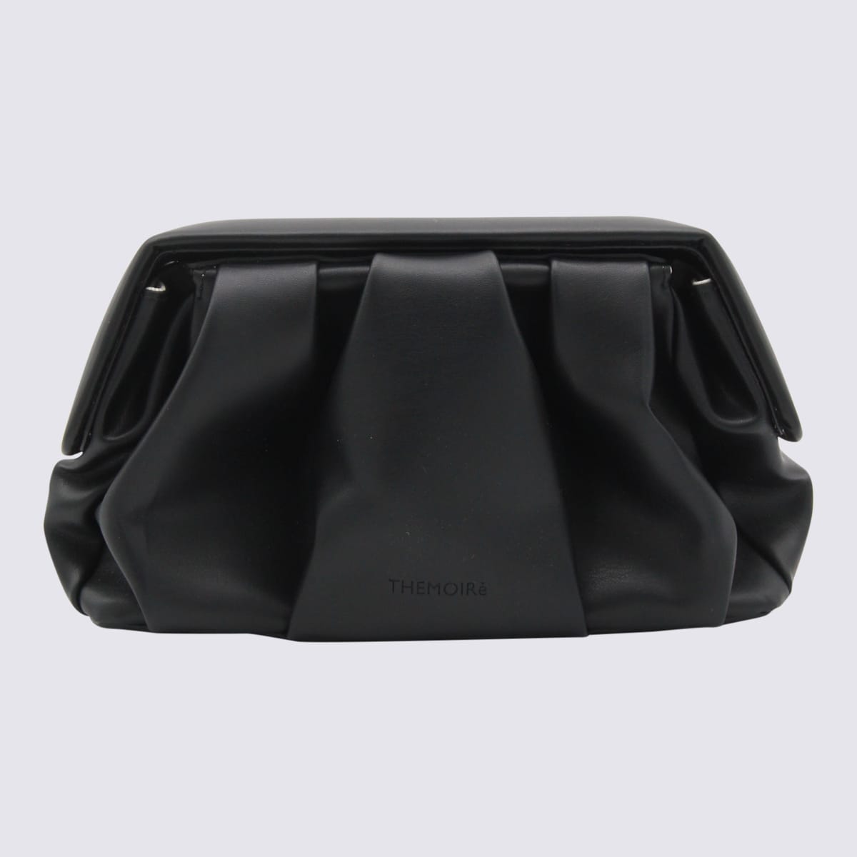 Themoirè Black Vegan Leather Afrodite Clutches