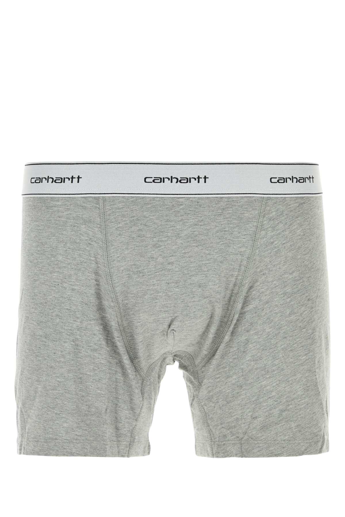 Melange Grey Stretch Cotton Cotton Trunks