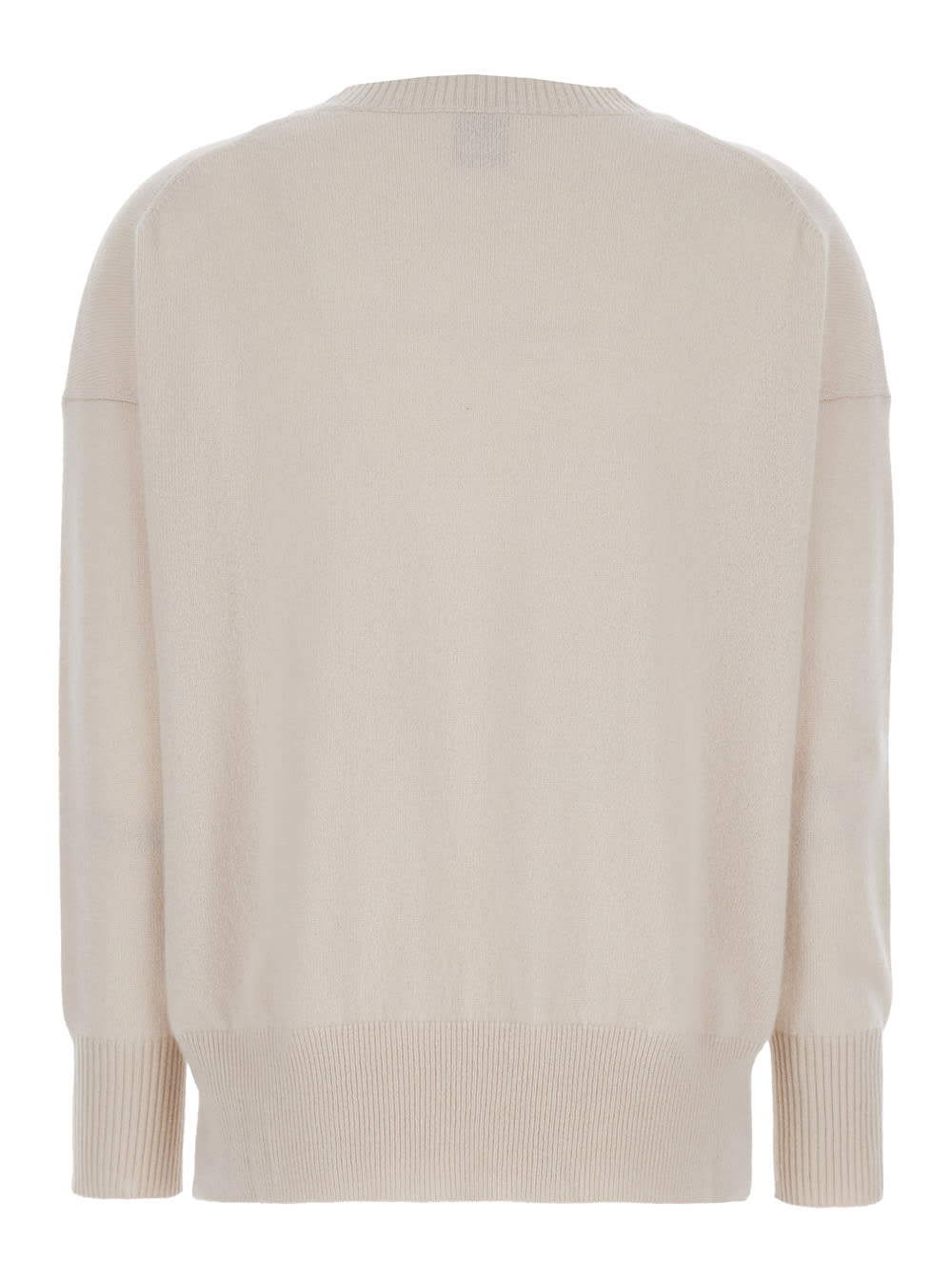 Shop Allude Beige Crewneck Sweater In Cashmere Woman