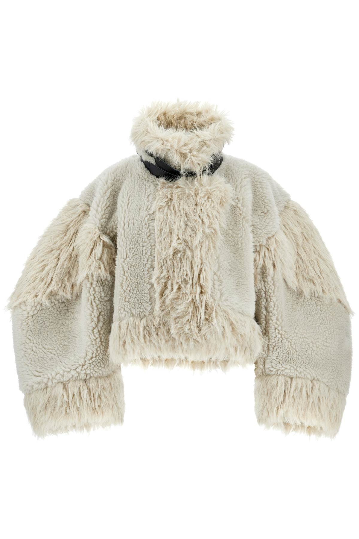 Shop Sacai Shearling Effect Bl In L/gray (grey)