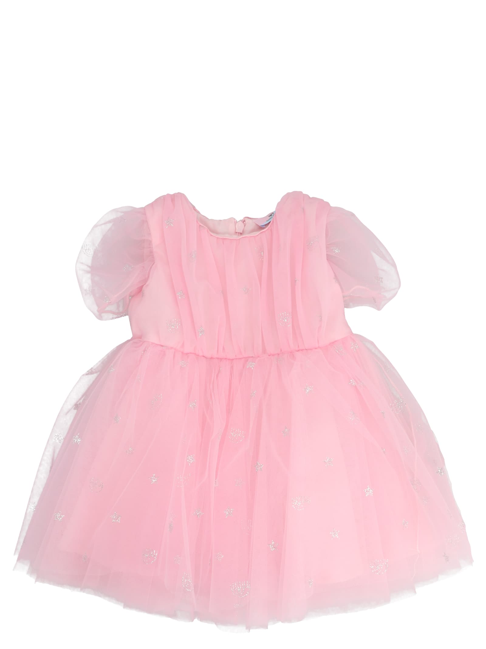 Chiara Ferragni Kids' Eye Star Dress In Pink