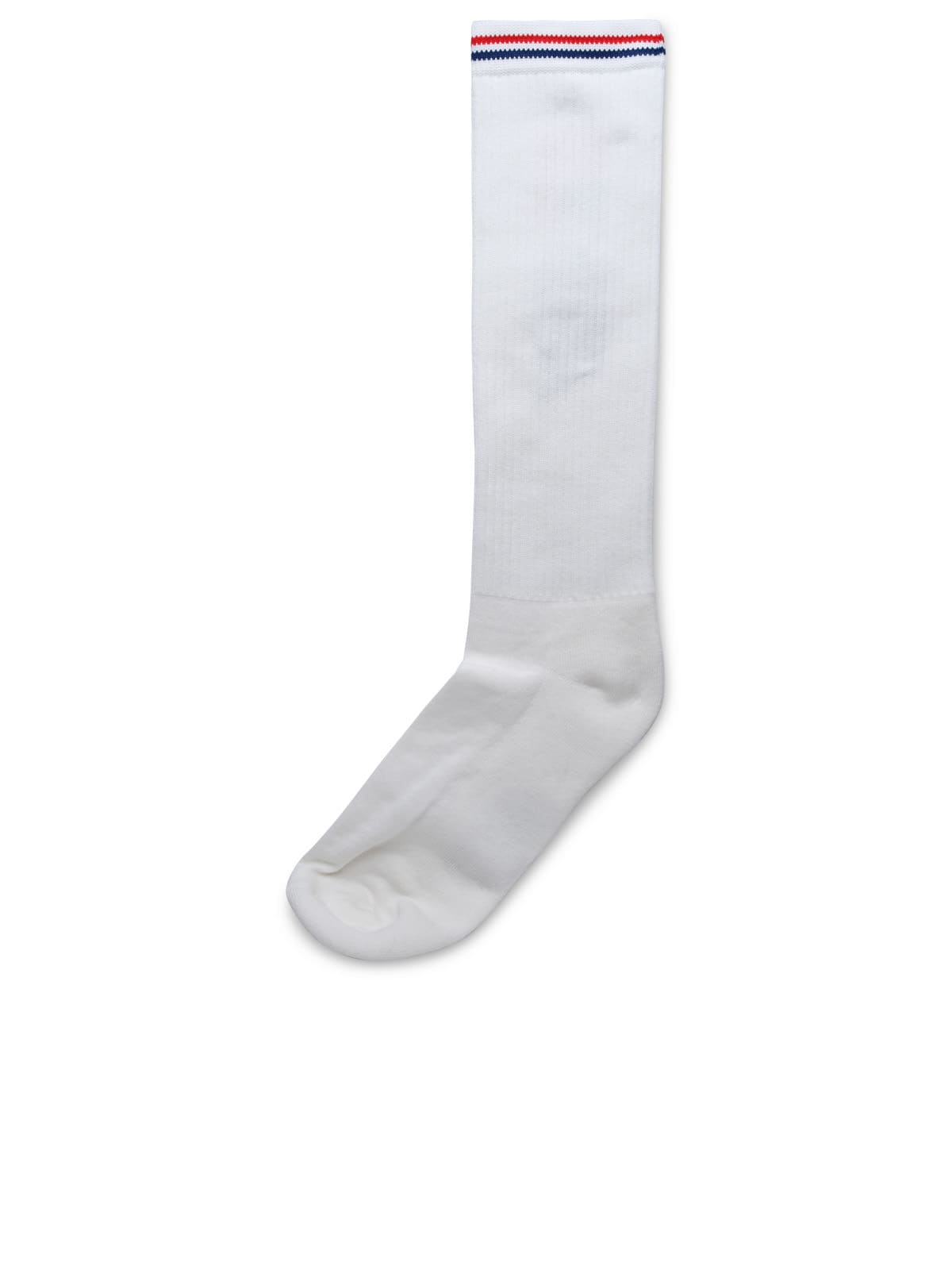 Shop Autry White Cotton Blend Socks In Bianco Rosso Blu