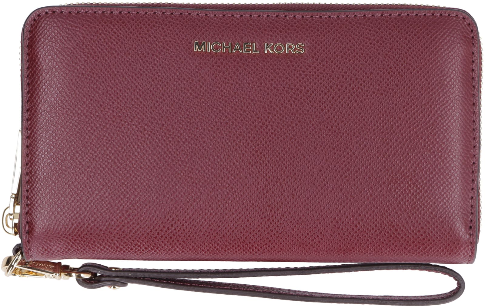 michael kors burgundy wristlet