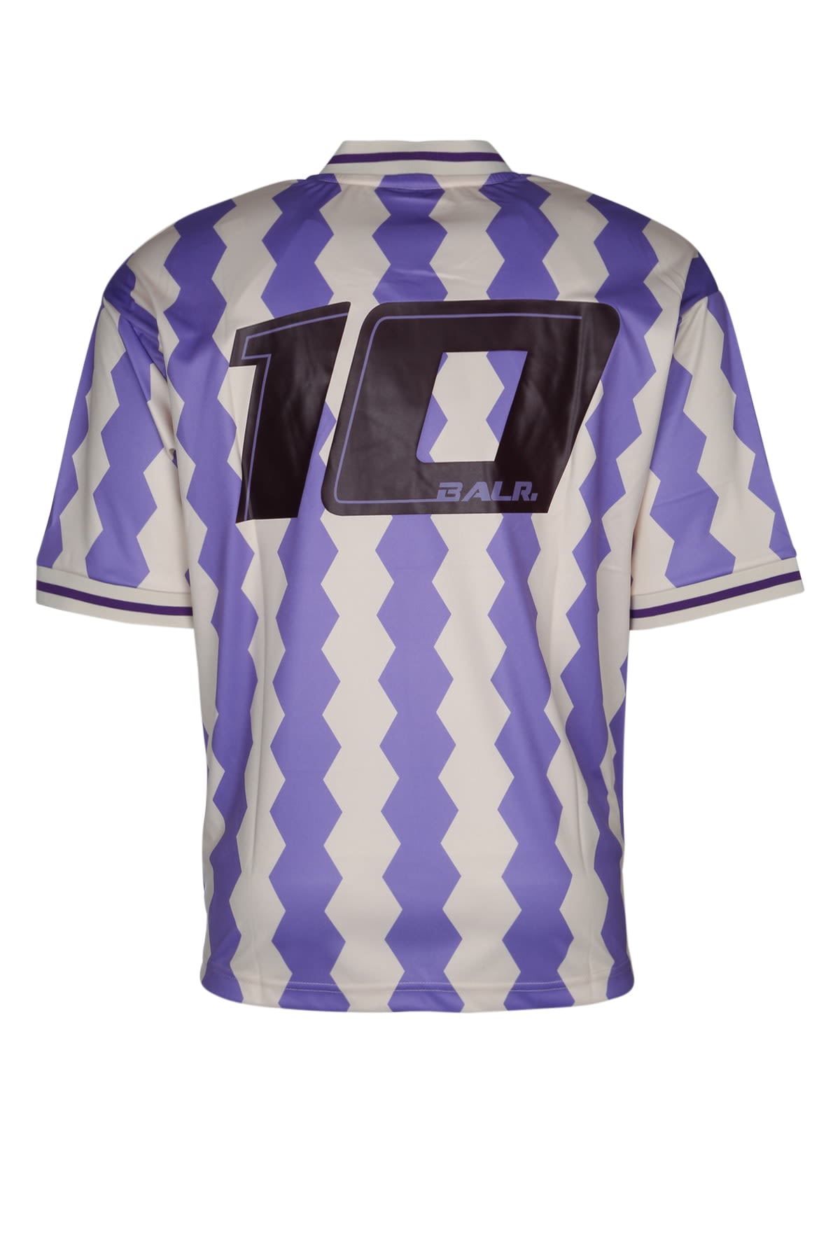 Balr. The Club Box Fit Jersey In Whiteswanpaisleypurple