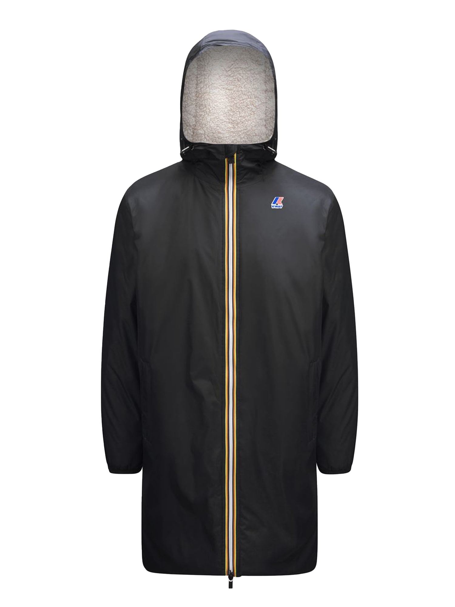 K-way Le Vrai Eiffel 3.0 Packable Raincoat In Black