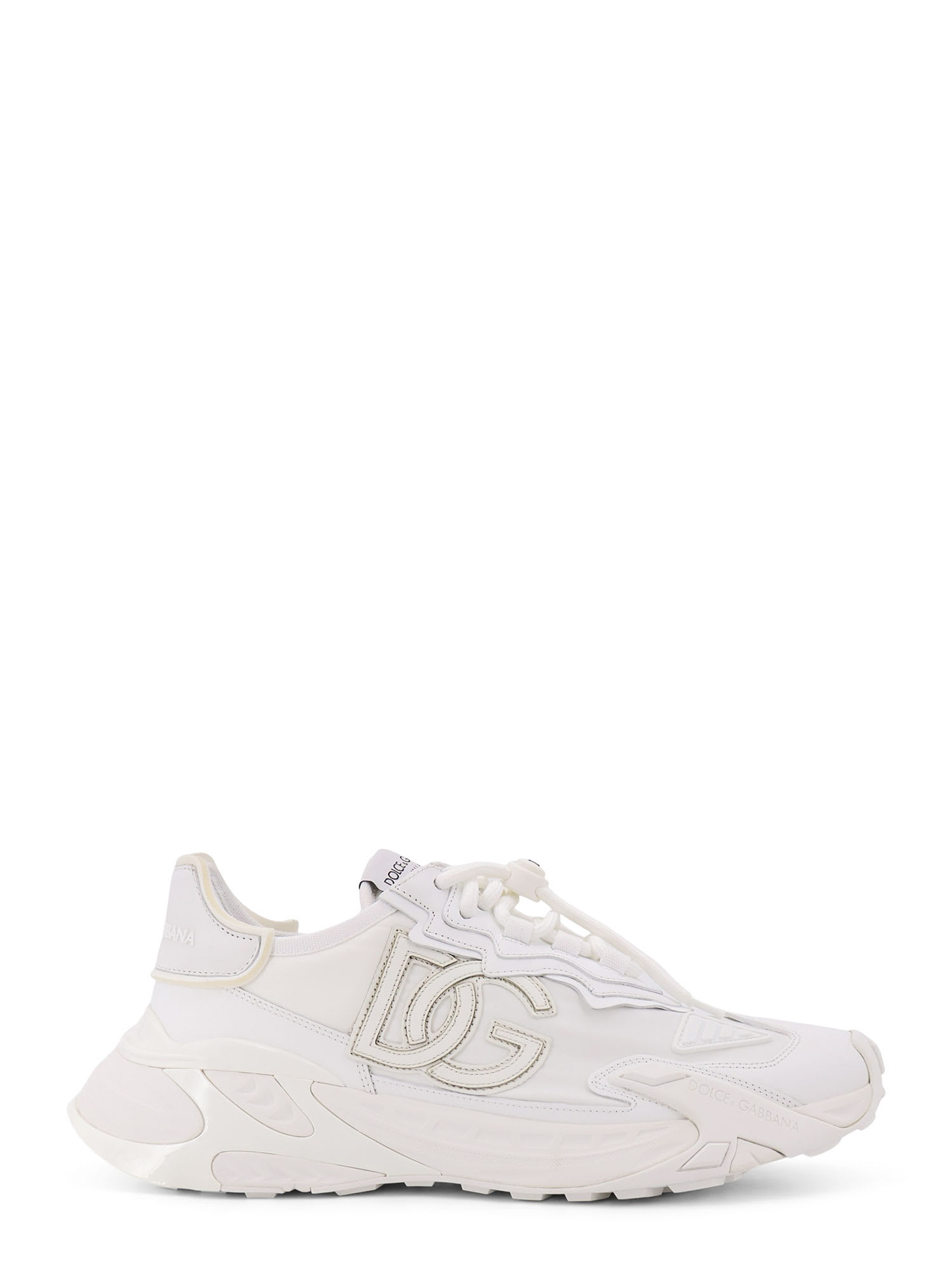 Dolce & Gabbana Men Day Faster Low-top Nylon And Leather Sneakers In White