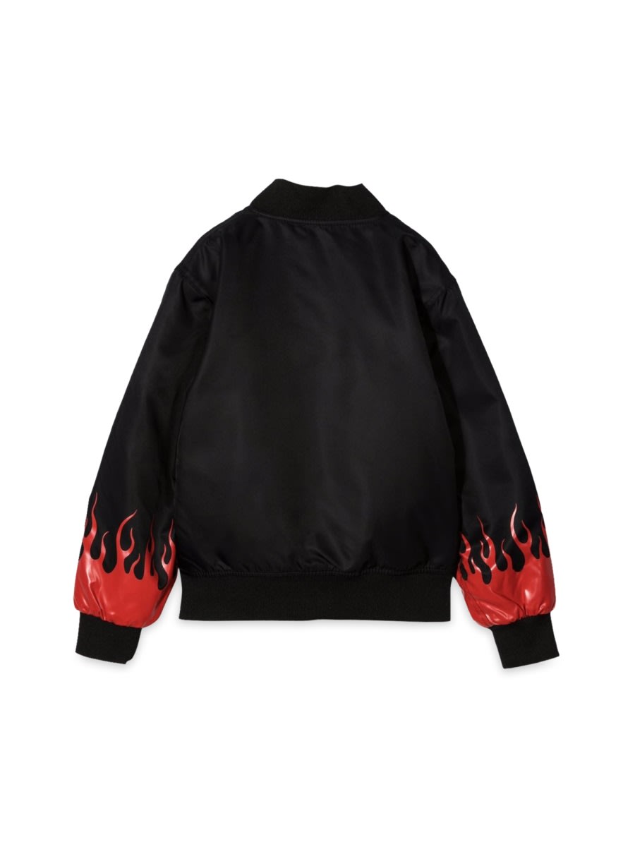 Vision Of Super Black Bomber Red Flames In Black