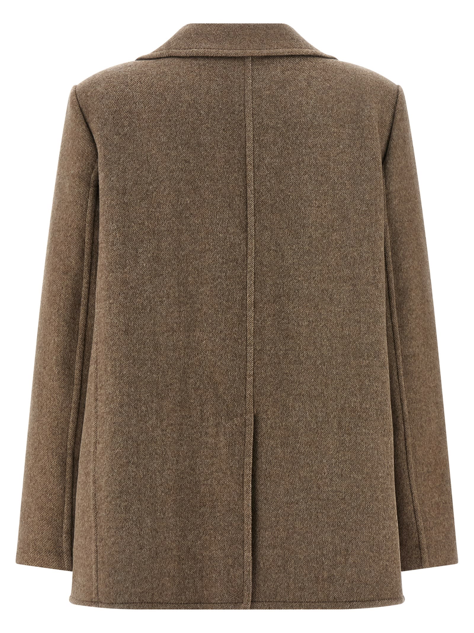 Tory Burch Wool Coat Coats And Trench Coats Beige In Sand