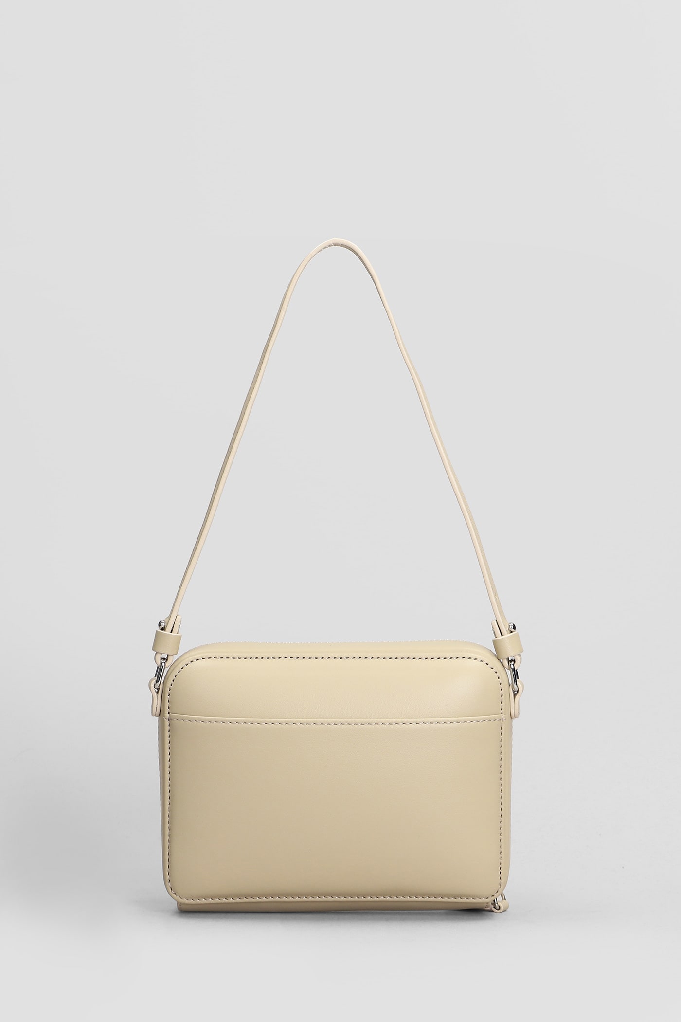 COURRÈGES SHOULDER BAG IN BEIGE LEATHER
