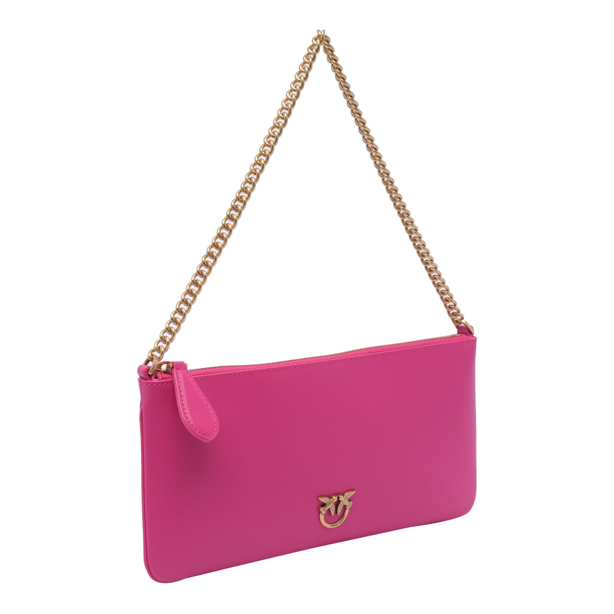 Shop Pinko Classic Flat Love Simply Bag In Fuchsia