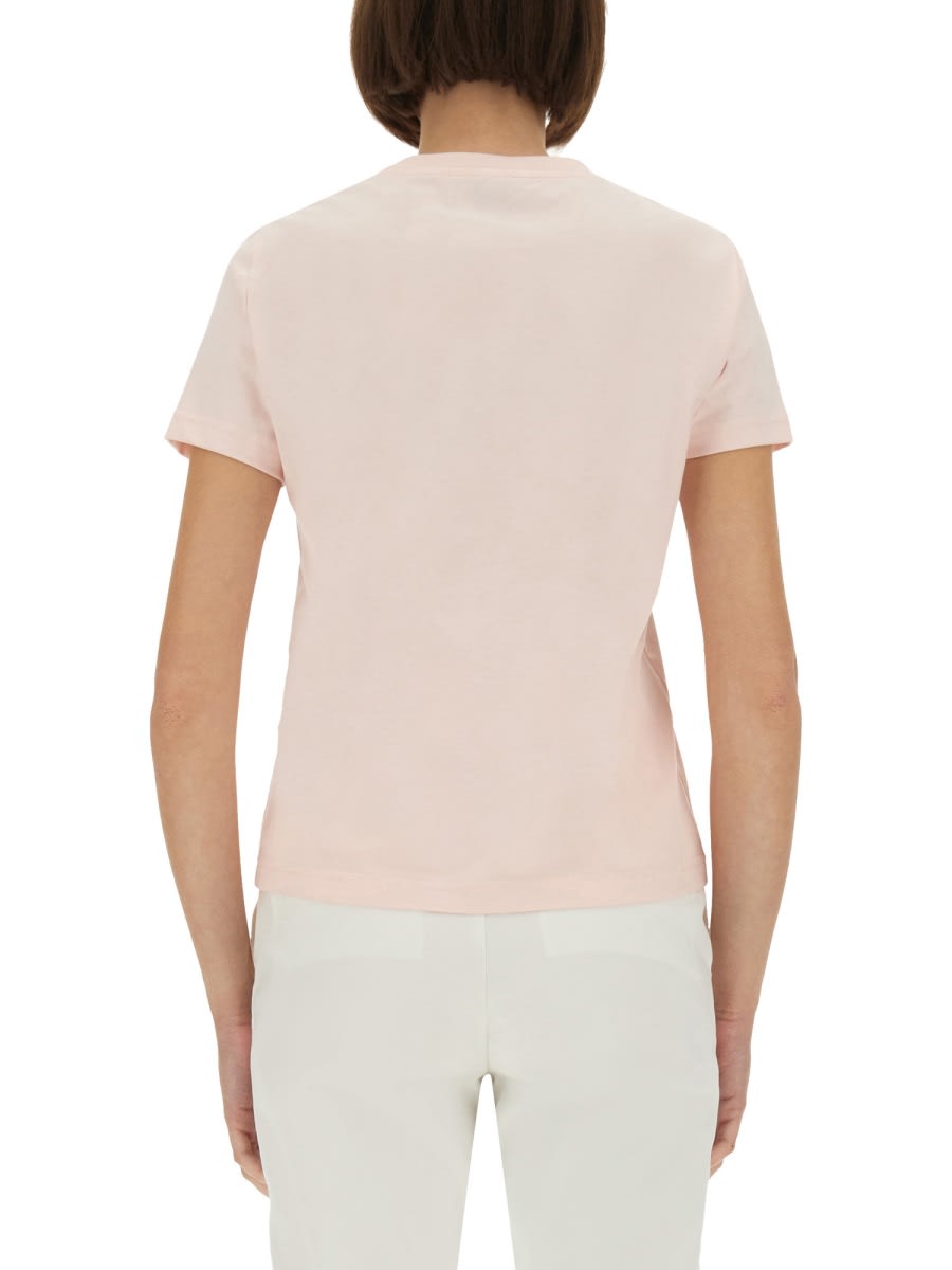 Casablanca Cotton Crew Neck T-shirt With Graphic Print In Pink