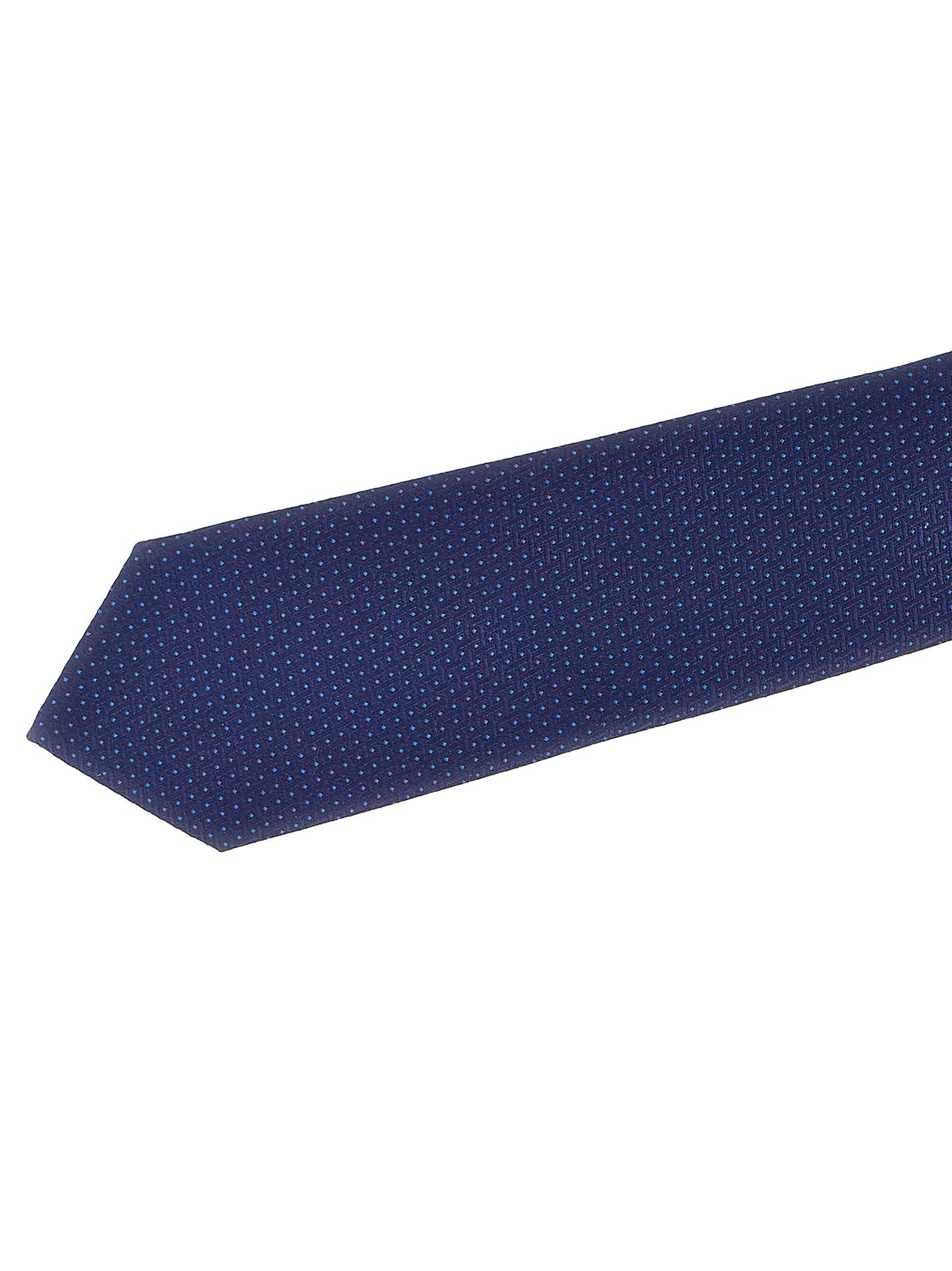 Barba Napoli Pointed Tip Slim Silk Tie With Textured Finish In Black