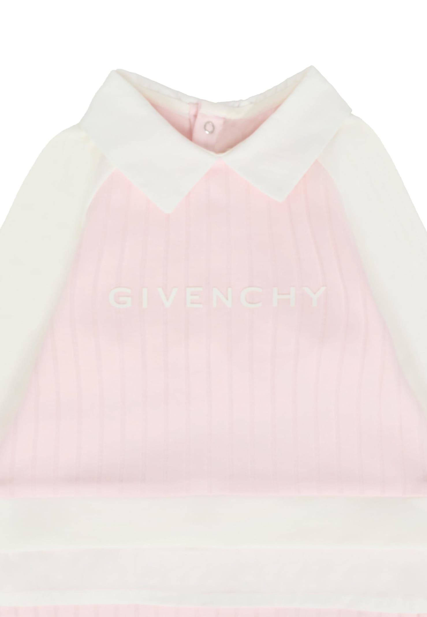 Givenchy Pink Babygrow For Baby Girl With Logo In Pink