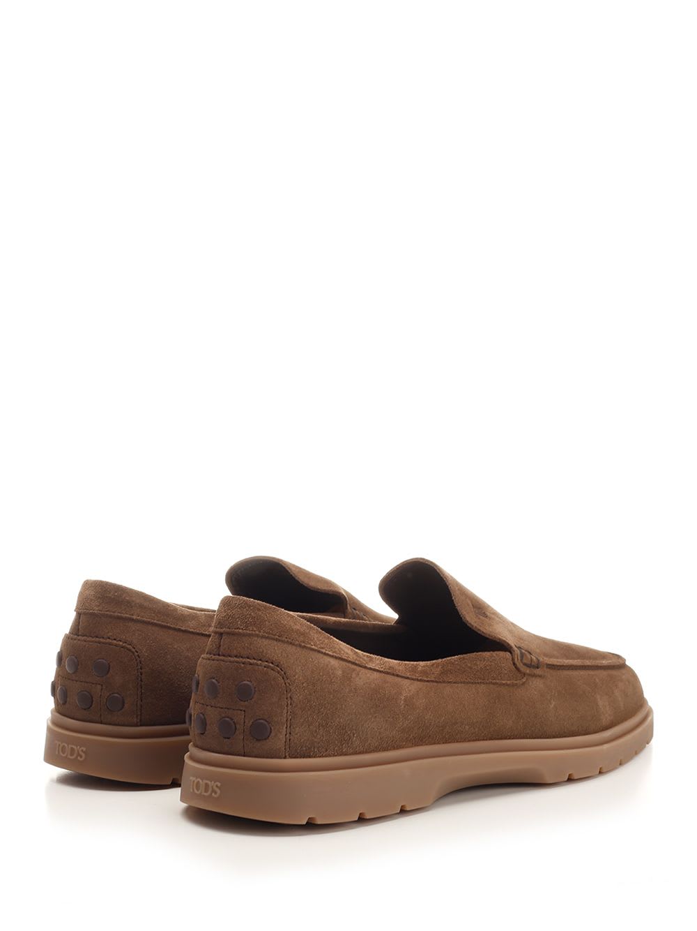 Shop Tod's Loafers Slipper In Suede In Brown